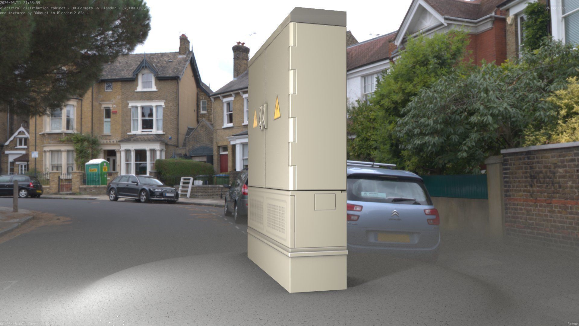 Electrical Distribution Cabinet 98 Low-poly 3D model_93