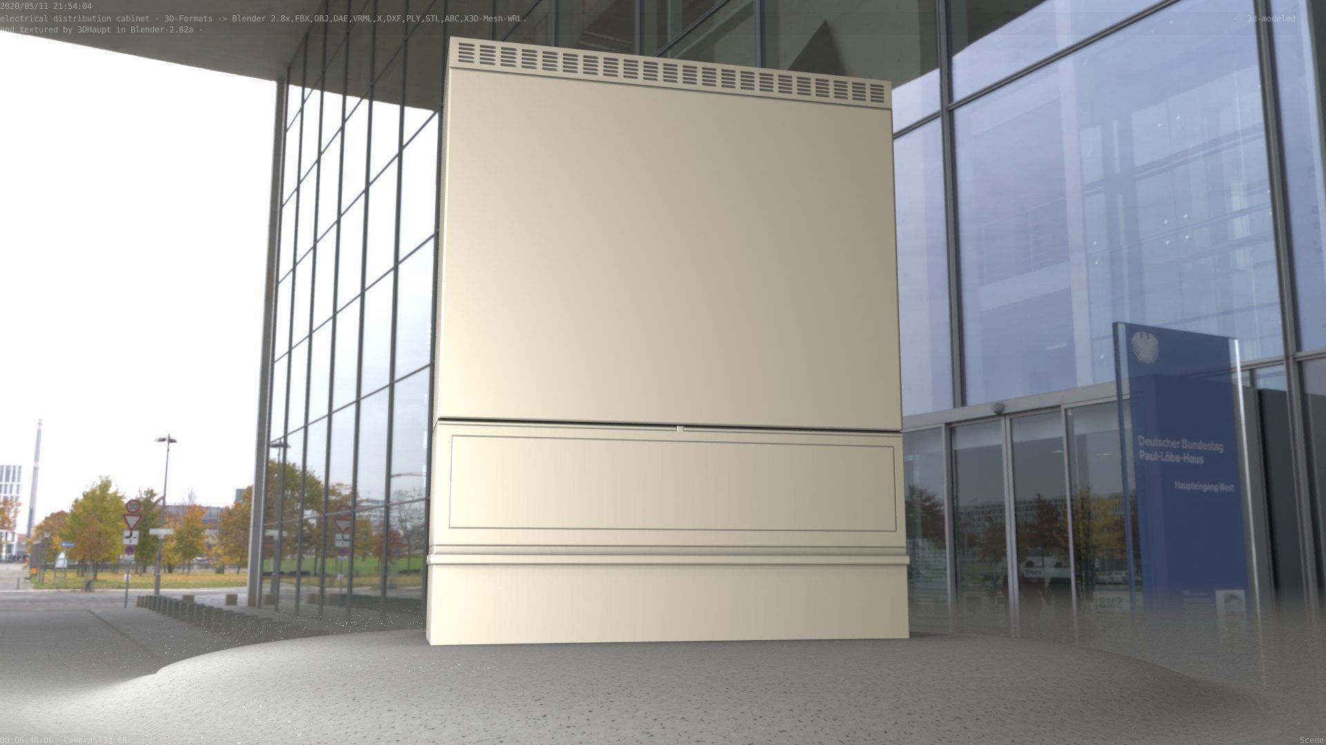 Electrical Distribution Cabinet 98 Low-poly 3D model_99