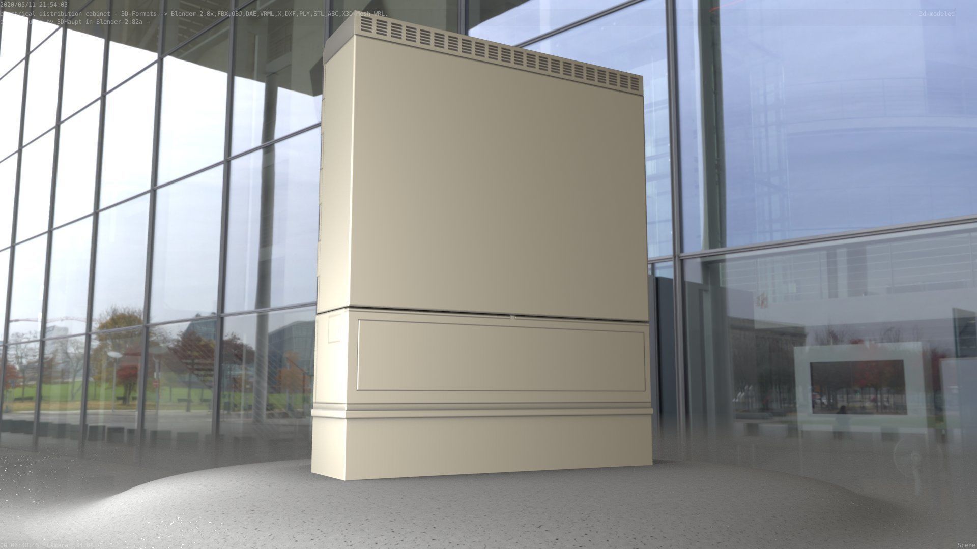 Electrical Distribution Cabinet 98 Low-poly 3D model_98
