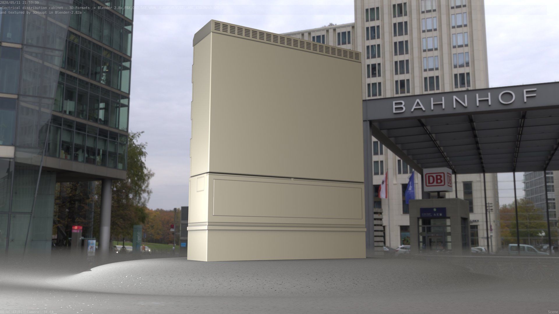 Electrical Distribution Cabinet 98 Low-poly 3D model_70