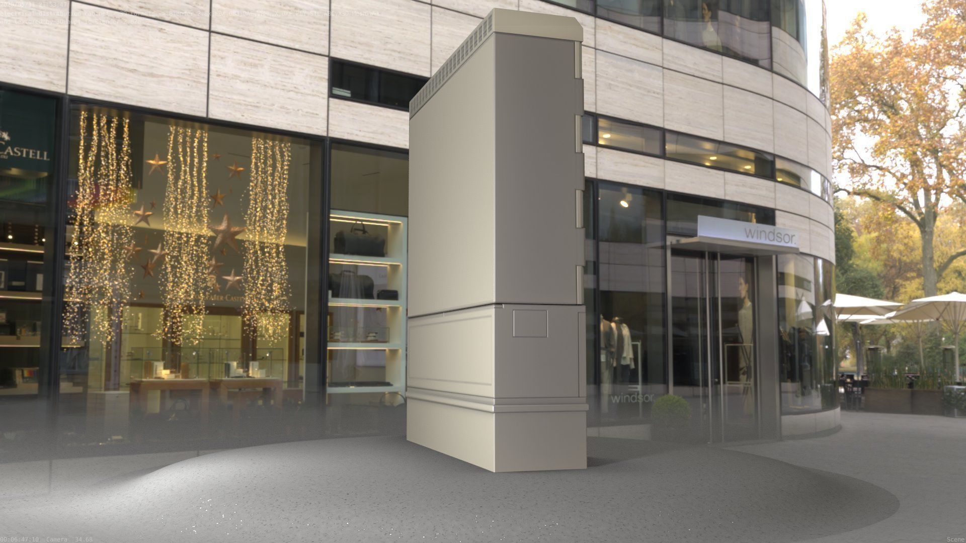 Electrical Distribution Cabinet 98 Low-poly 3D model_79