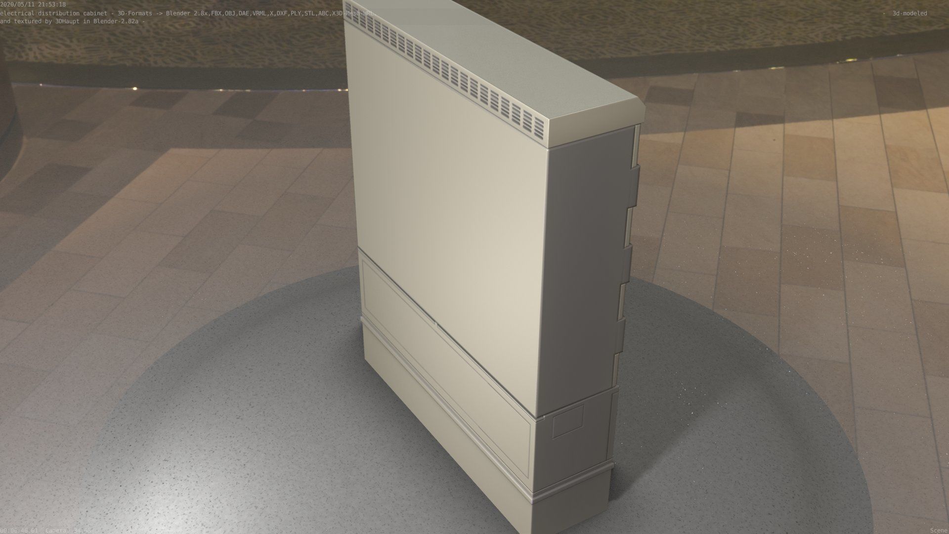 Electrical Distribution Cabinet 98 Low-poly 3D model_50
