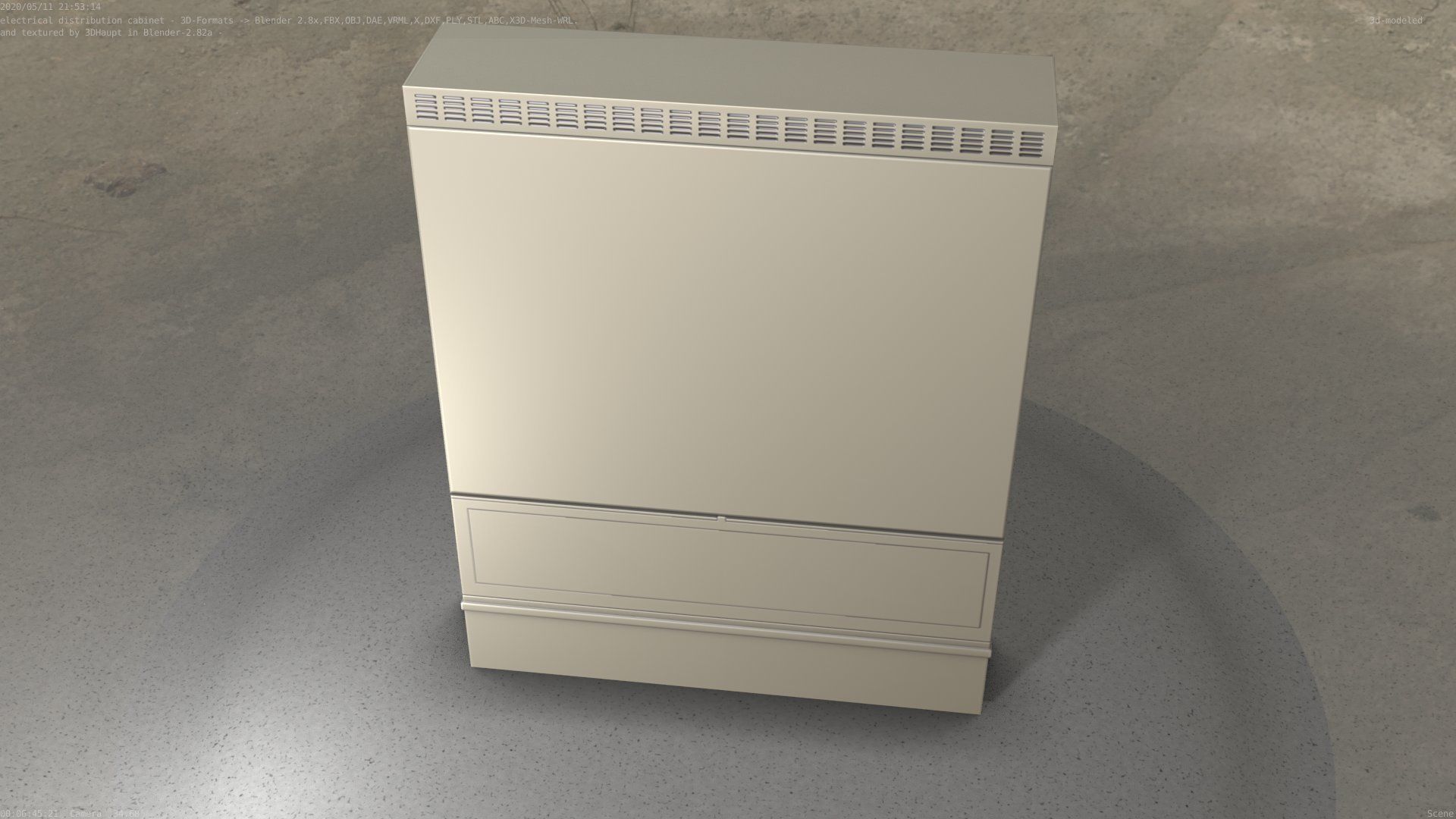 Electrical Distribution Cabinet 98 Low-poly 3D model_46