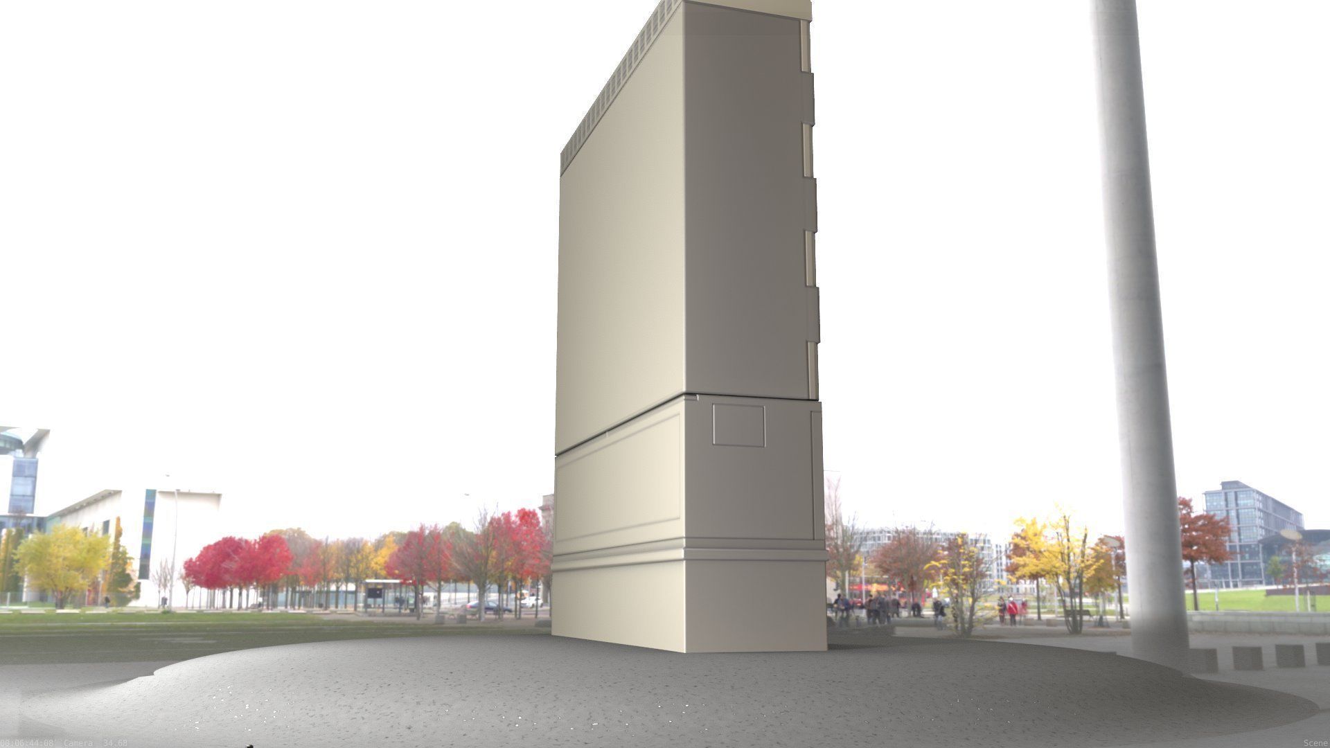 Electrical Distribution Cabinet 98 Low-poly 3D model_9