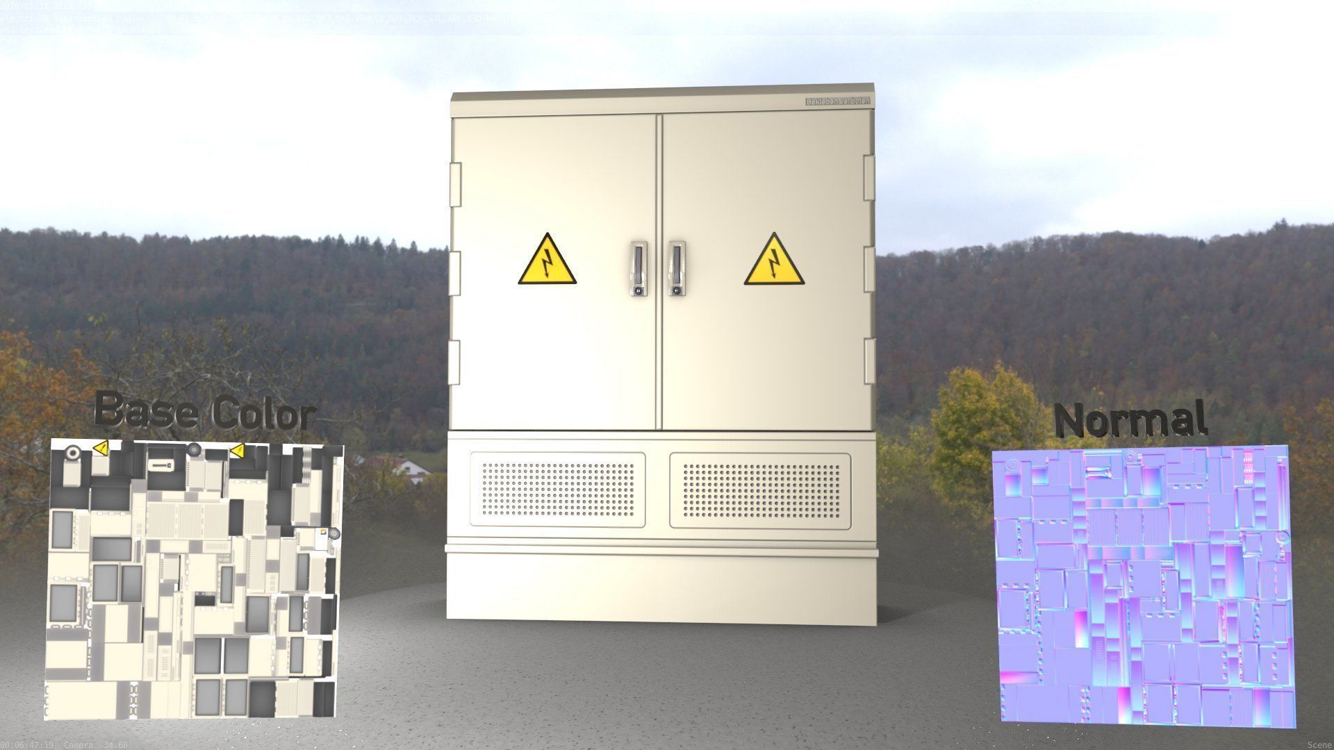 Electrical Distribution Cabinet 98 Low-poly 3D model_88