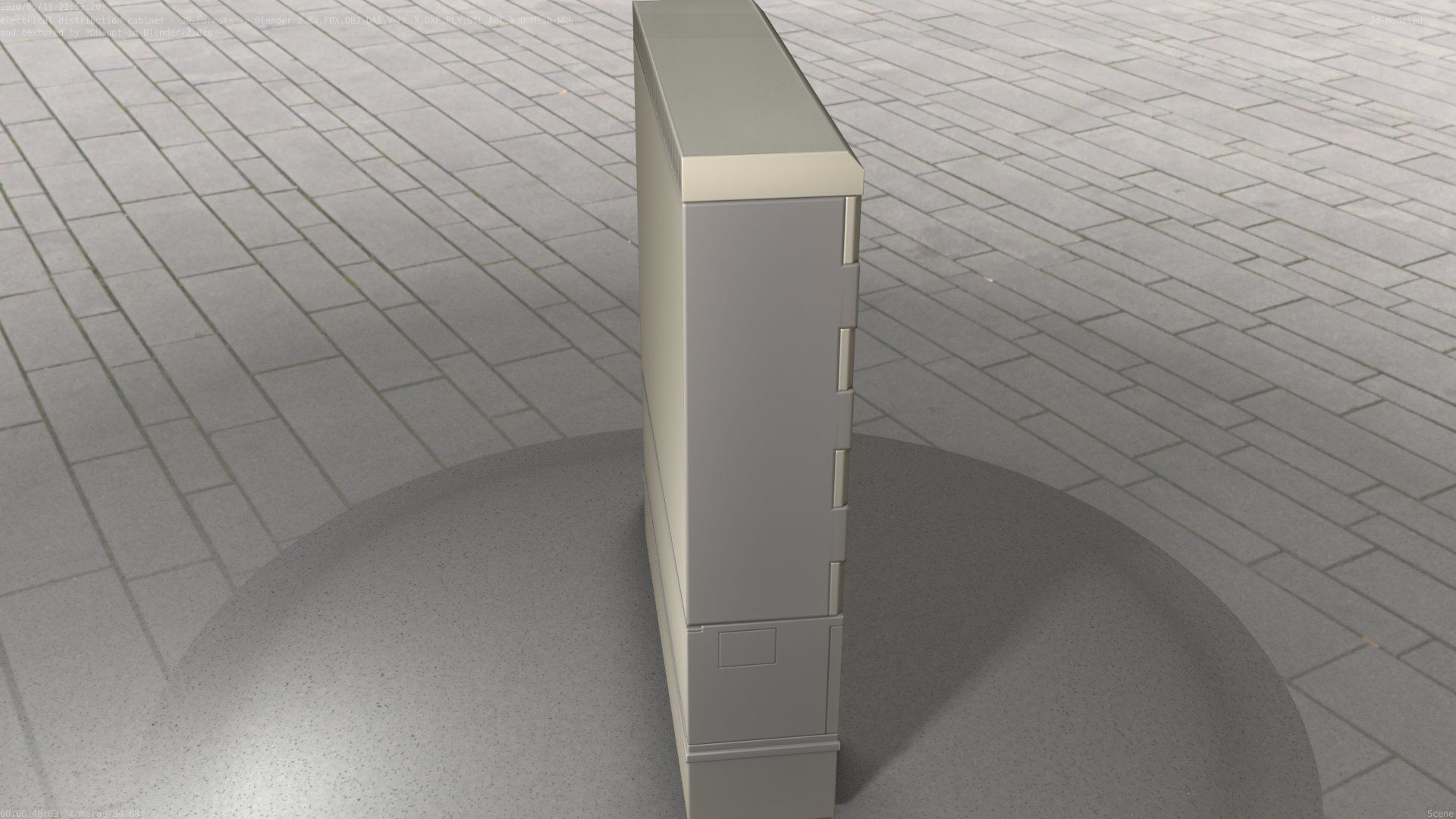 Electrical Distribution Cabinet 98 Low-poly 3D model_52