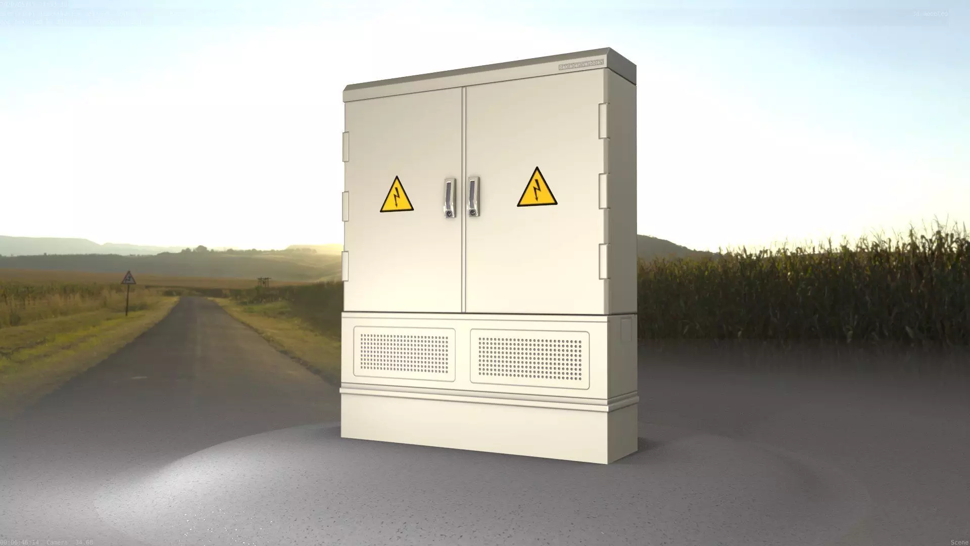 Electrical Distribution Cabinet 98 Low-poly 3D model_0