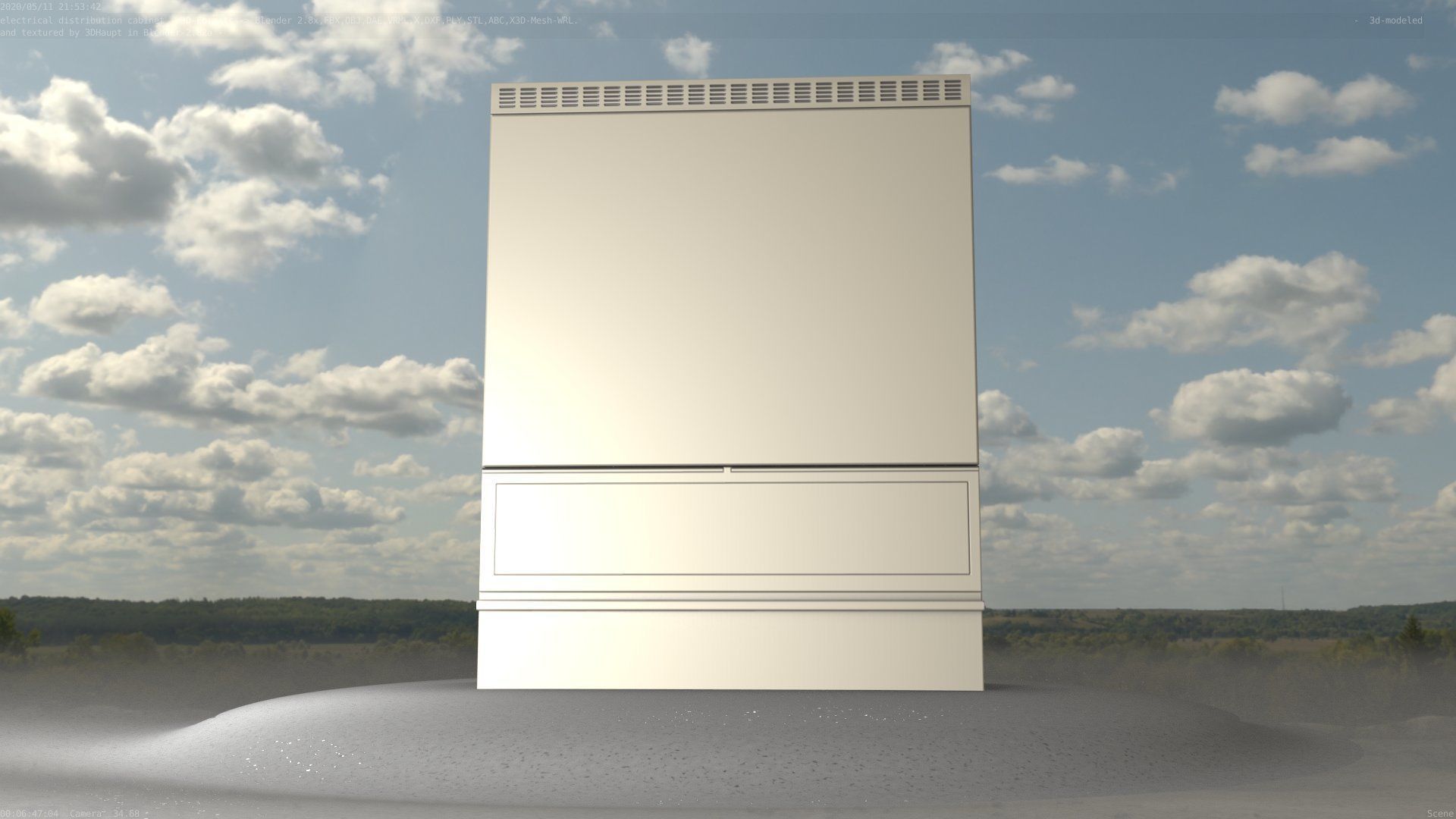 Electrical Distribution Cabinet 98 Low-poly 3D model_73