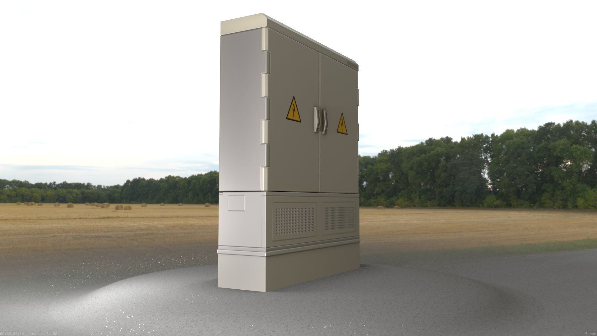Electrical Distribution Cabinet 98 Low-poly 3D model_83
