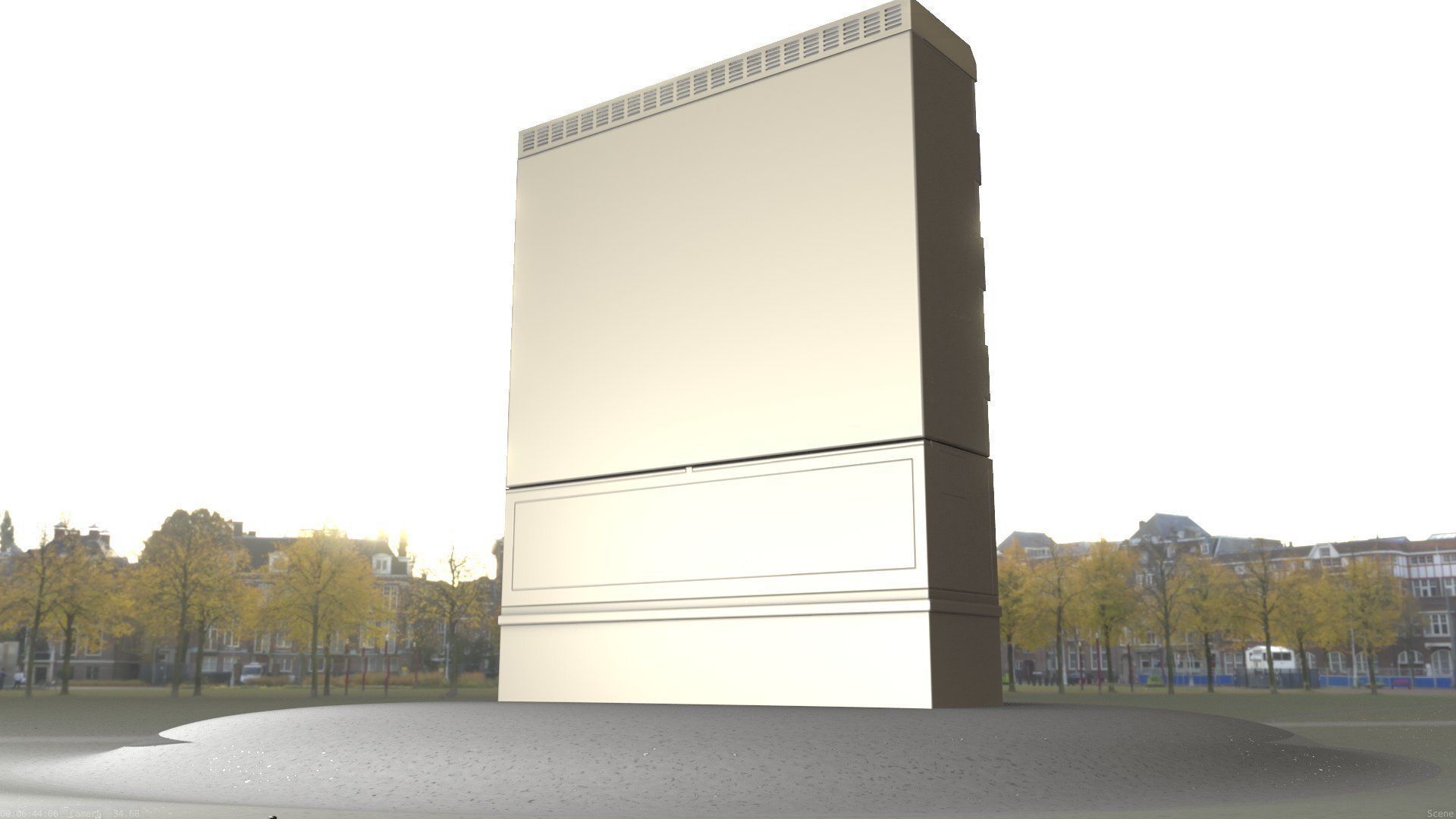 Electrical Distribution Cabinet 98 Low-poly 3D model_7