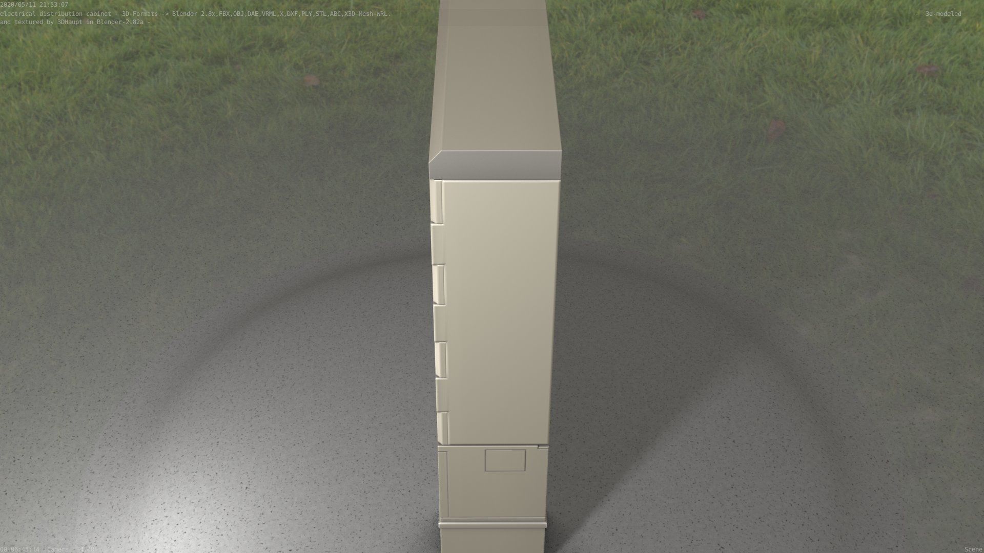 Electrical Distribution Cabinet 98 Low-poly 3D model_39