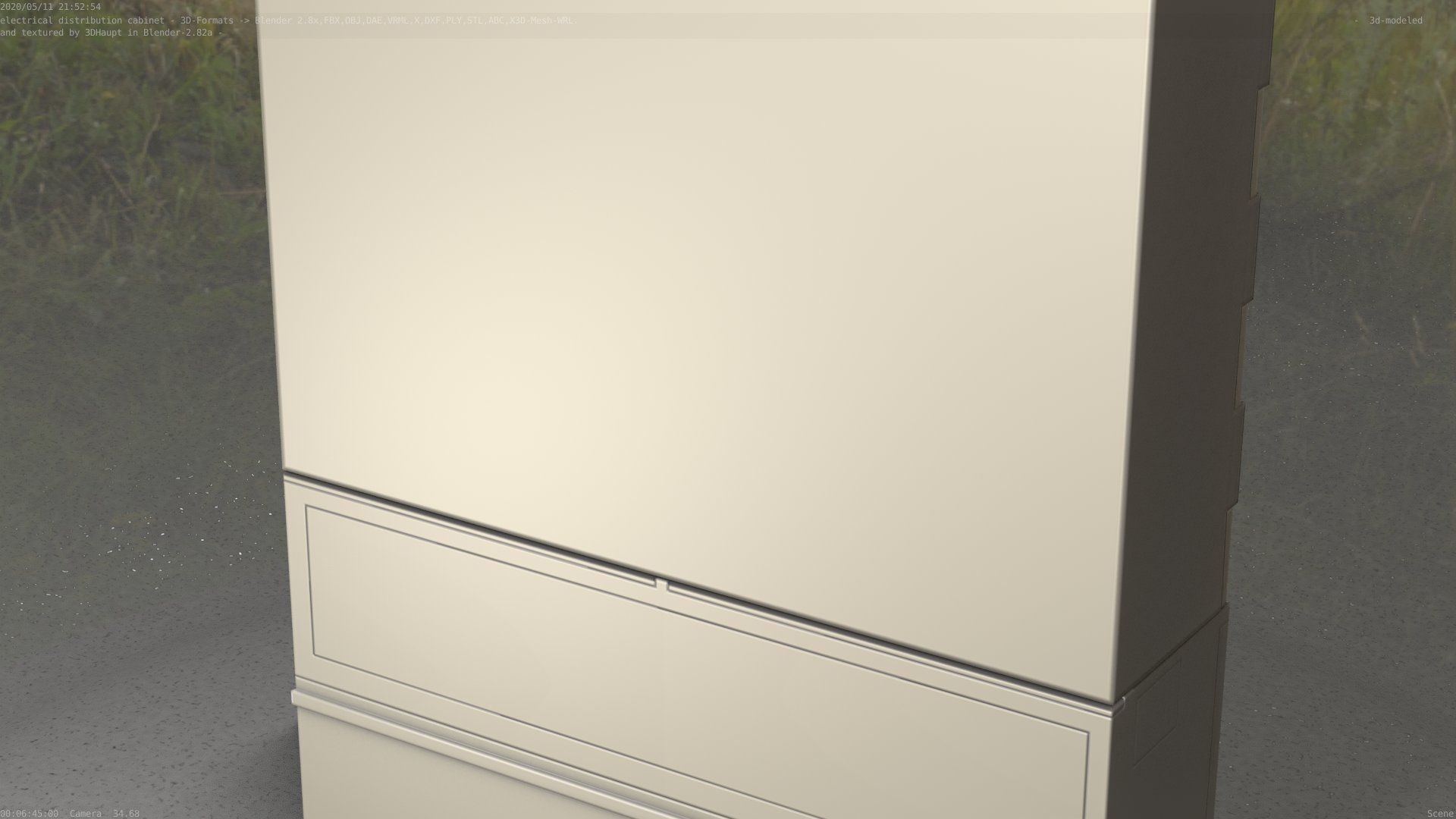 Electrical Distribution Cabinet 98 Low-poly 3D model_25