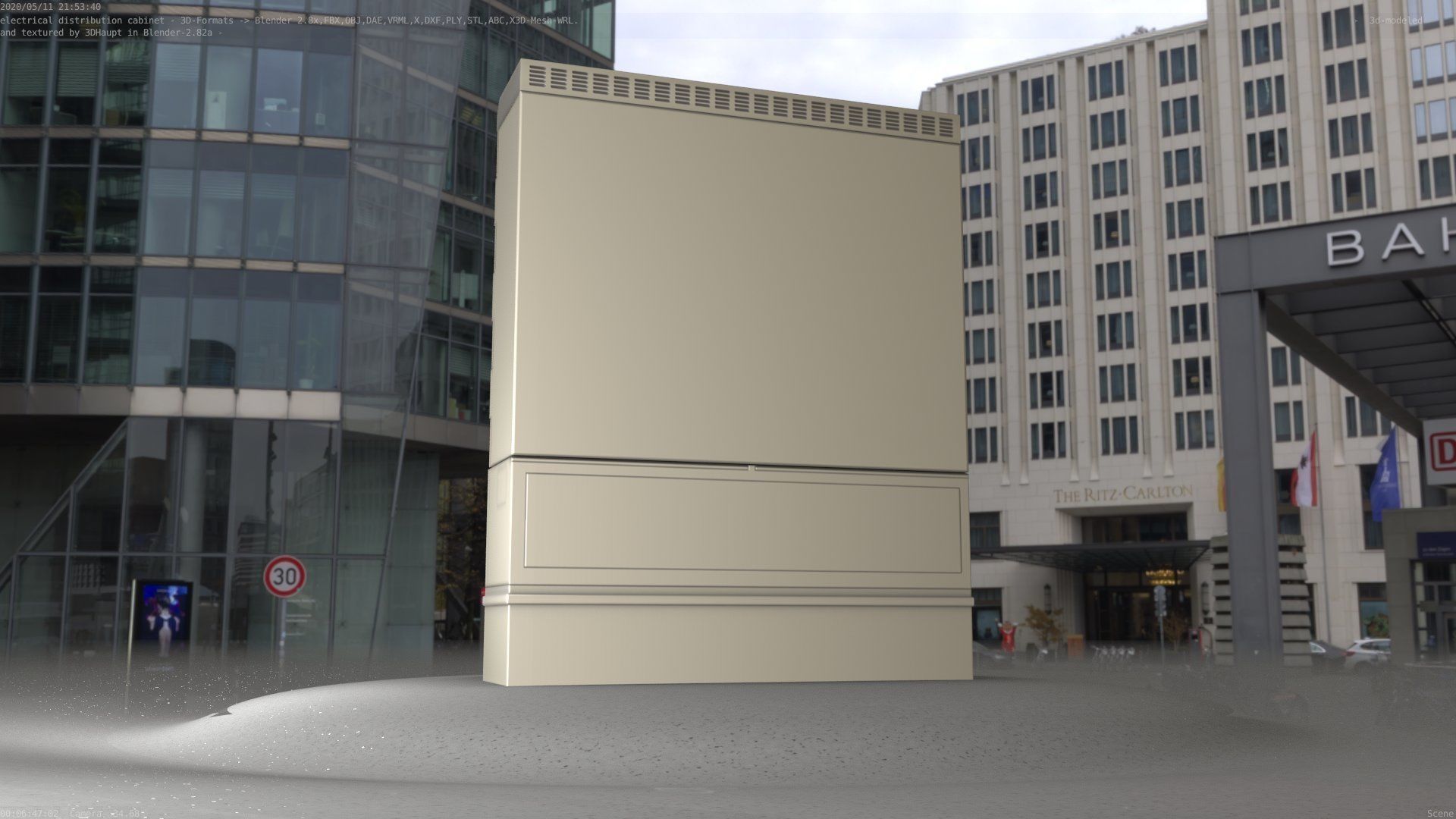 Electrical Distribution Cabinet 98 Low-poly 3D model_71