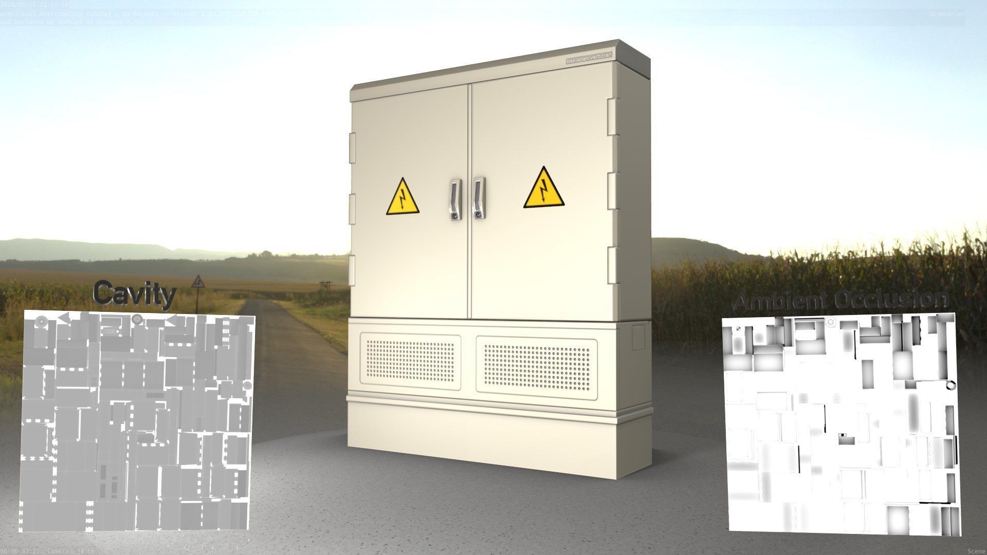 Electrical Distribution Cabinet 98 Low-poly 3D model_90