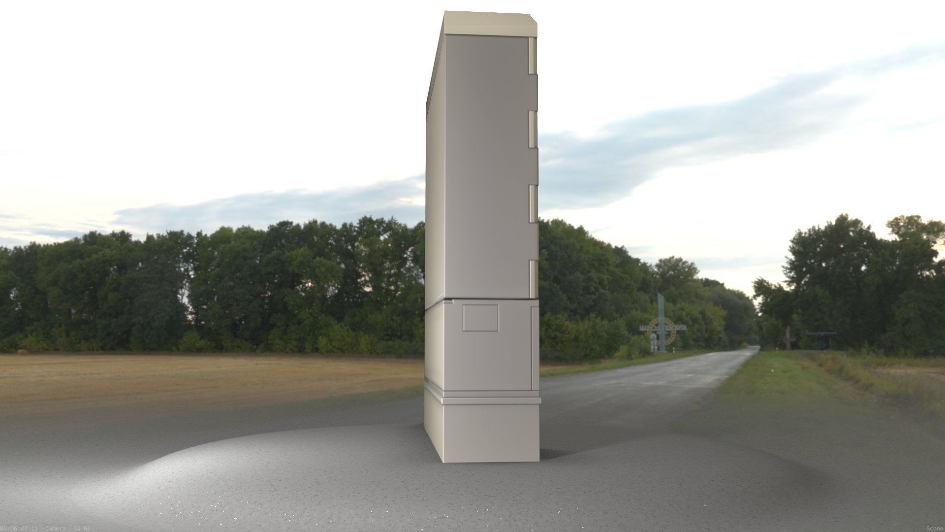 Electrical Distribution Cabinet 98 Low-poly 3D model_80