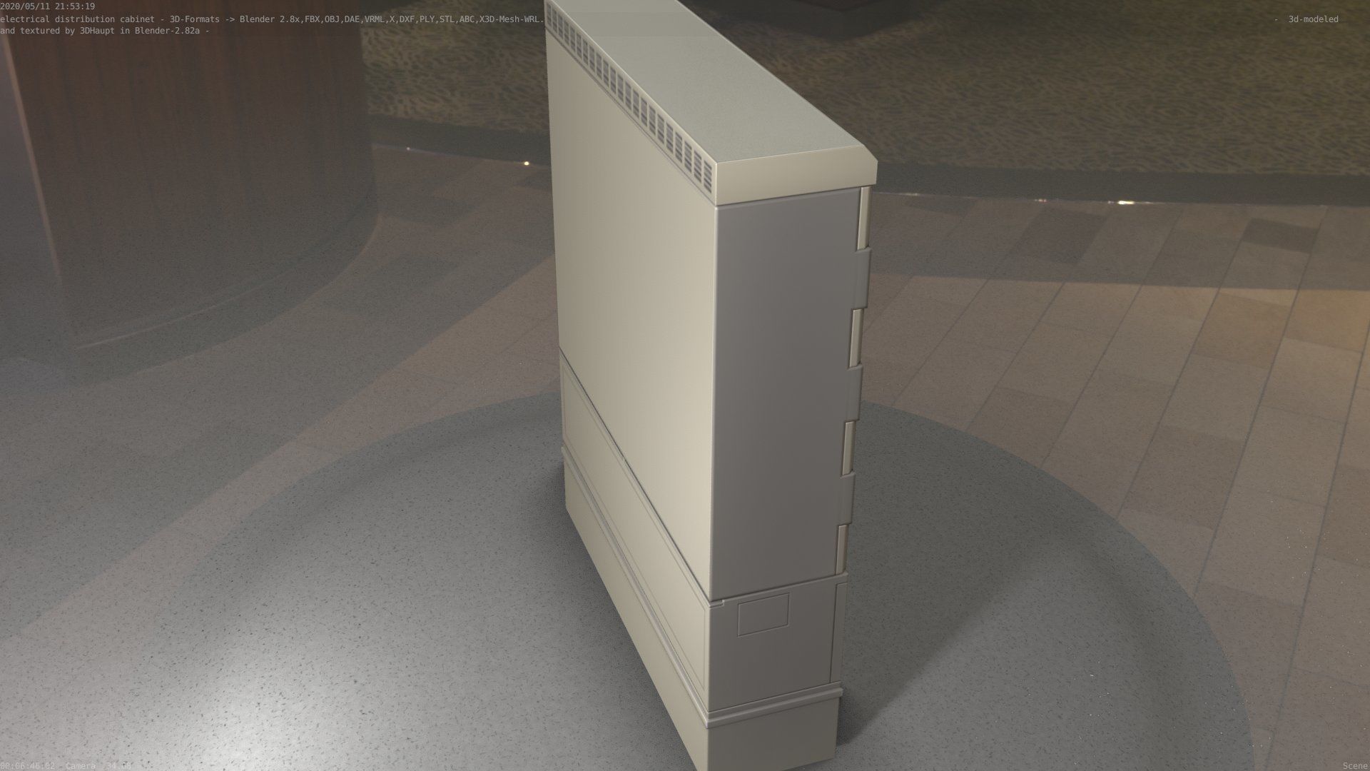 Electrical Distribution Cabinet 98 Low-poly 3D model_51