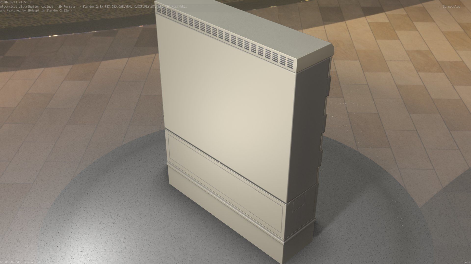 Electrical Distribution Cabinet 98 Low-poly 3D model_49