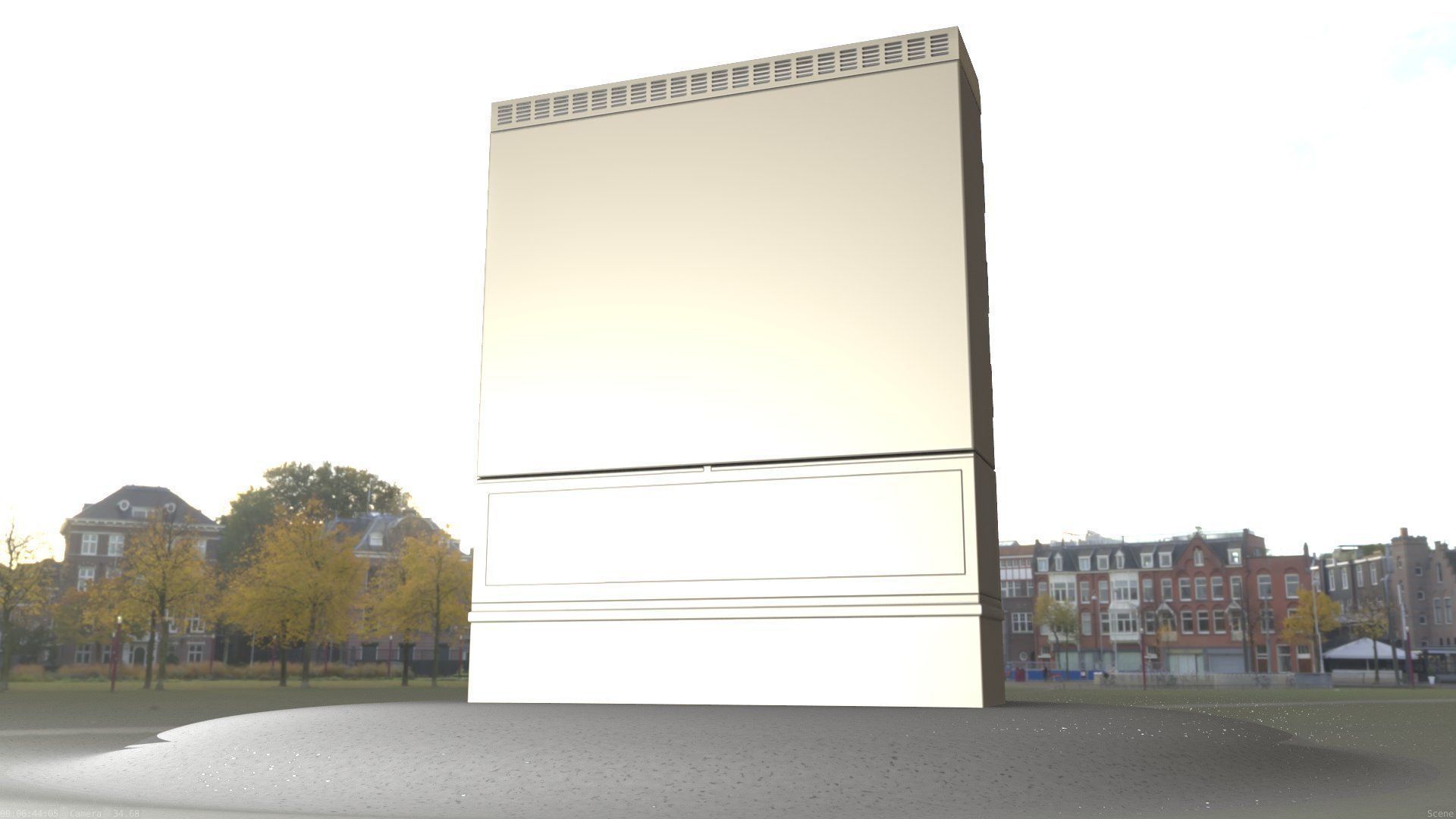 Electrical Distribution Cabinet 98 Low-poly 3D model_6