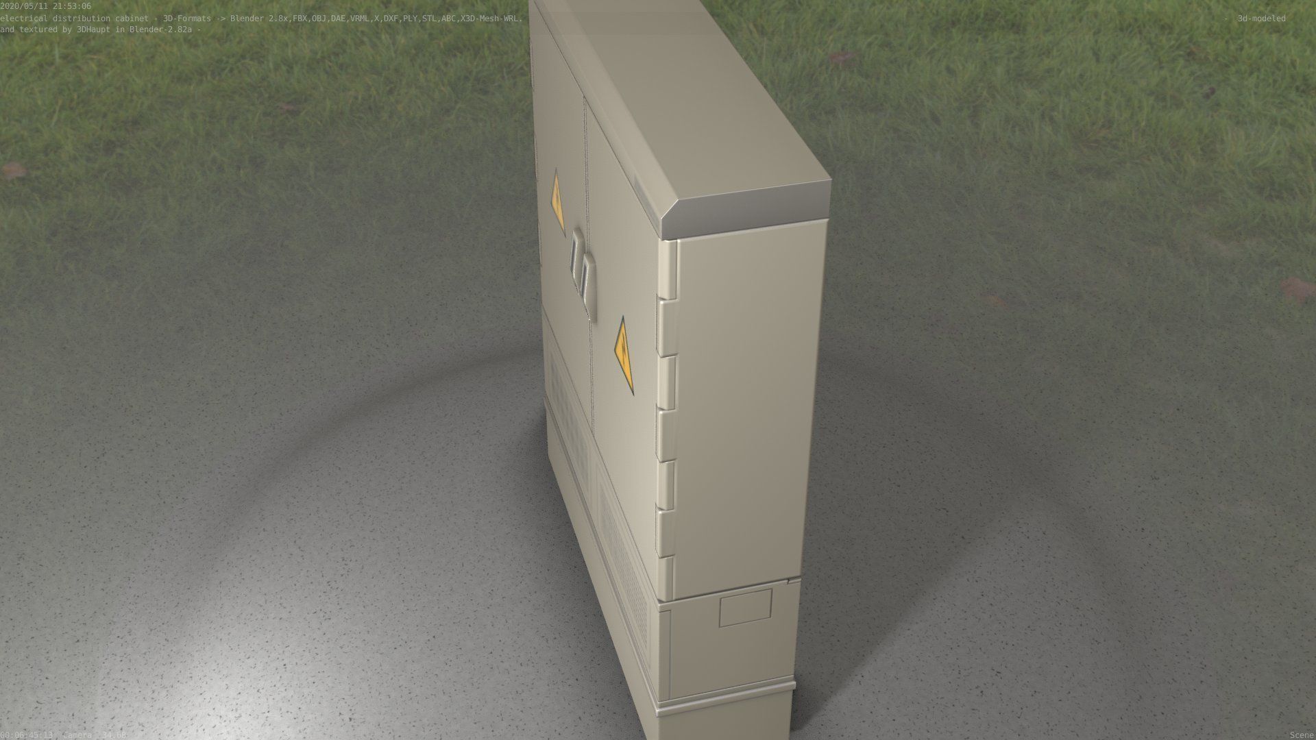 Electrical Distribution Cabinet 98 Low-poly 3D model_38