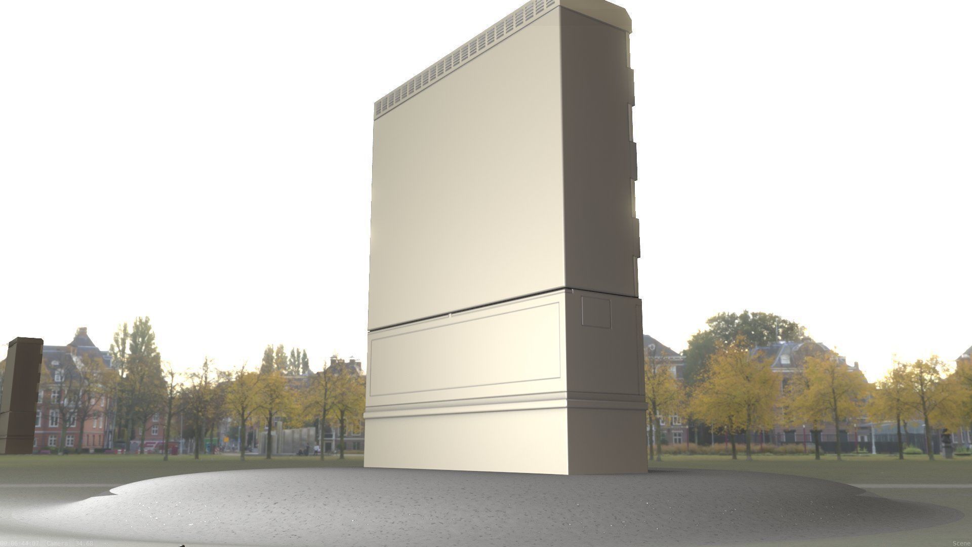 Electrical Distribution Cabinet 98 Low-poly 3D model_8