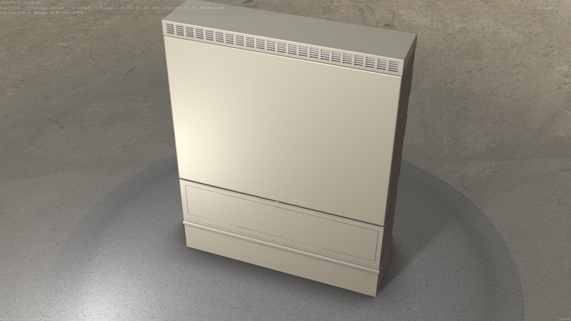 Electrical Distribution Cabinet 98 Low-poly 3D model_47