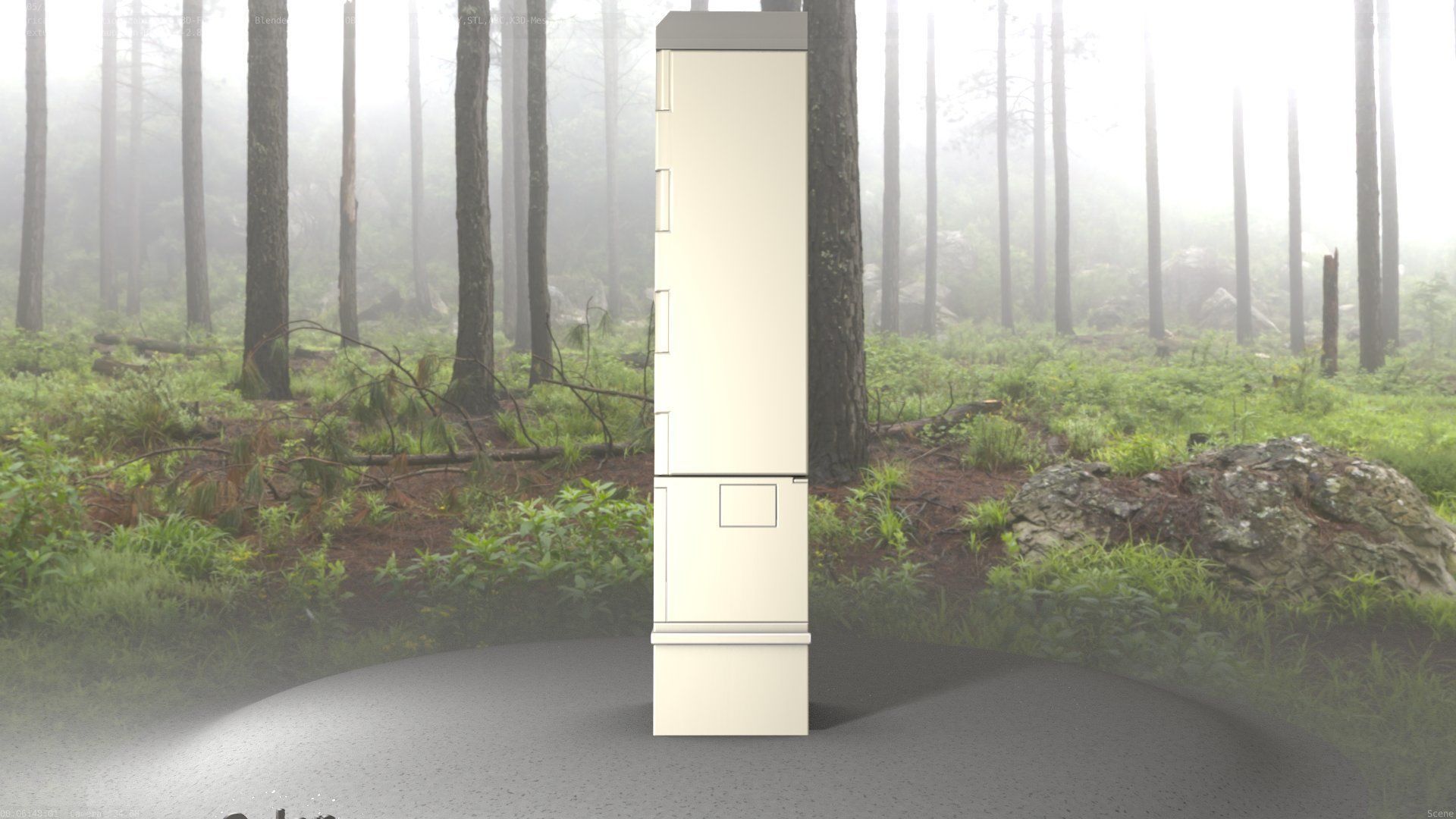 Electrical Distribution Cabinet 98 Low-poly 3D model_94