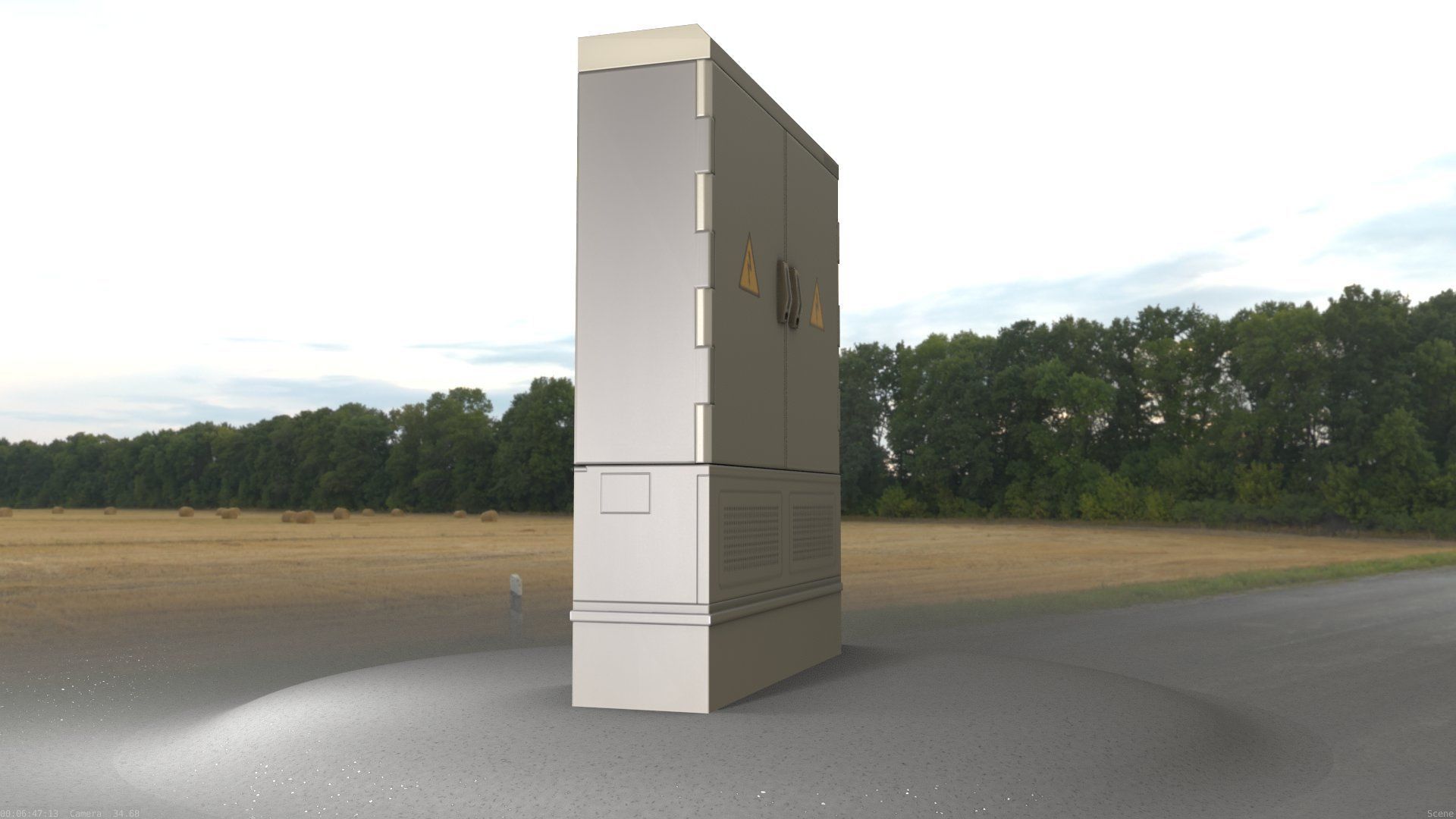 Electrical Distribution Cabinet 98 Low-poly 3D model_82