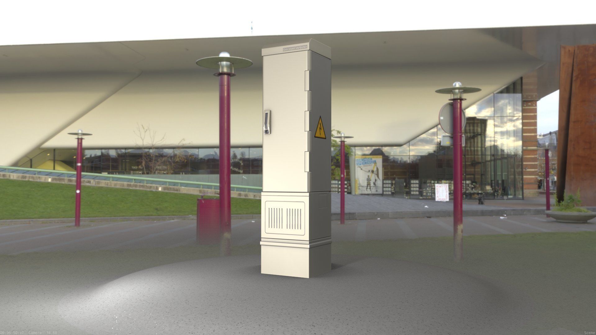 Electrical Distribution Cabinet 99 Low-poly 3D model_58