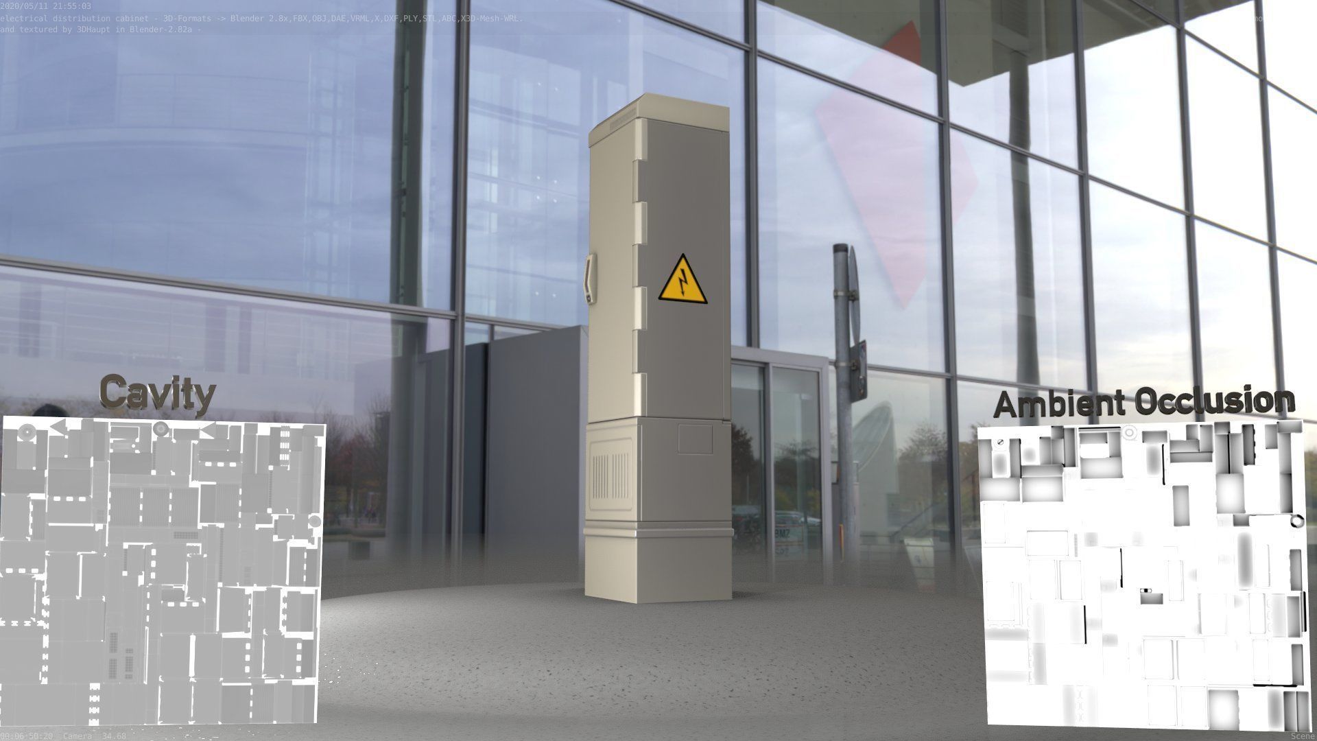 Electrical Distribution Cabinet 99 Low-poly 3D model_61