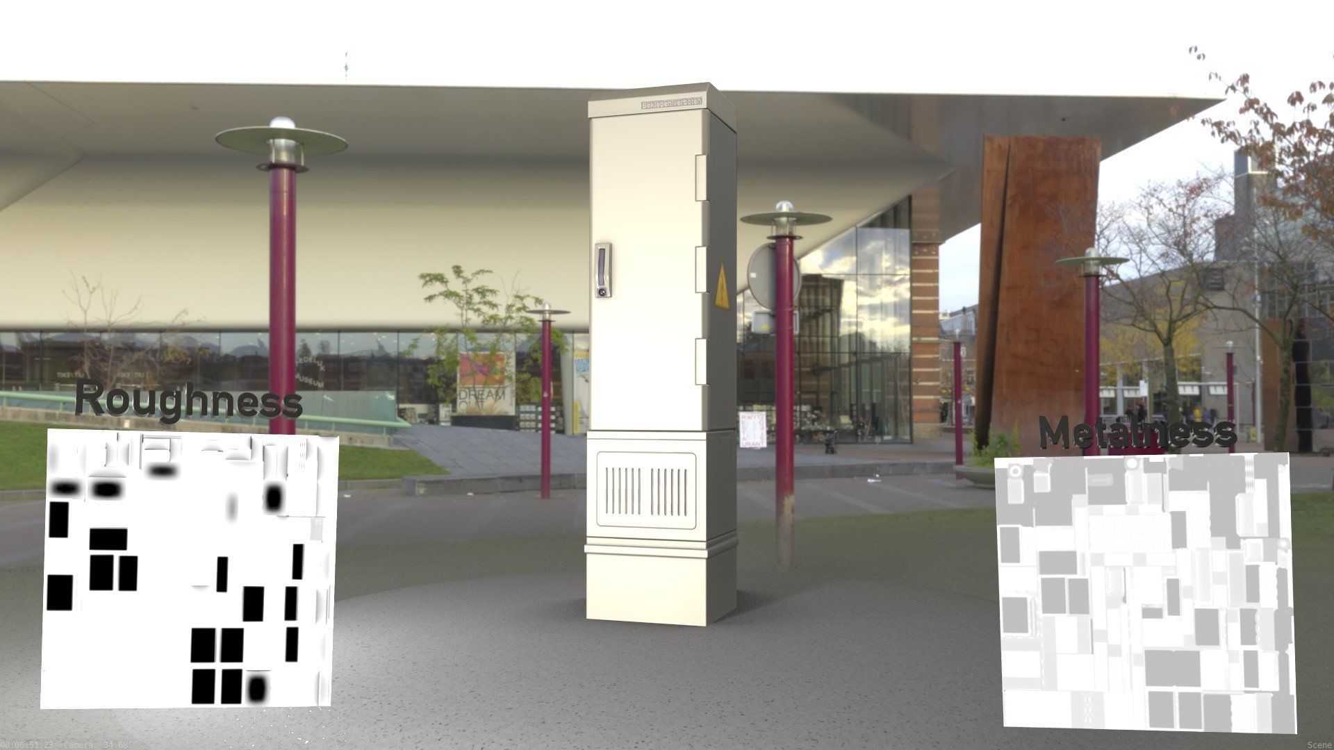 Electrical Distribution Cabinet 99 Low-poly 3D model_88