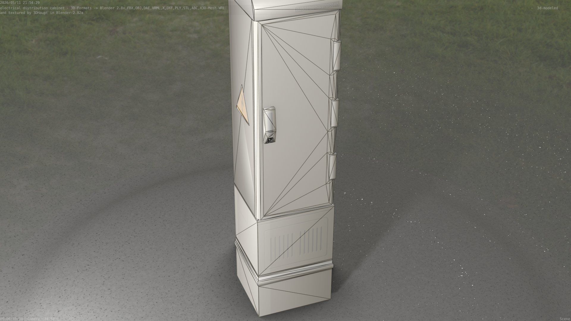 Electrical Distribution Cabinet 99 Low-poly 3D model_27