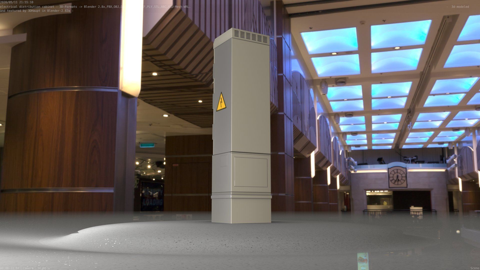 Electrical Distribution Cabinet 99 Low-poly 3D model_69