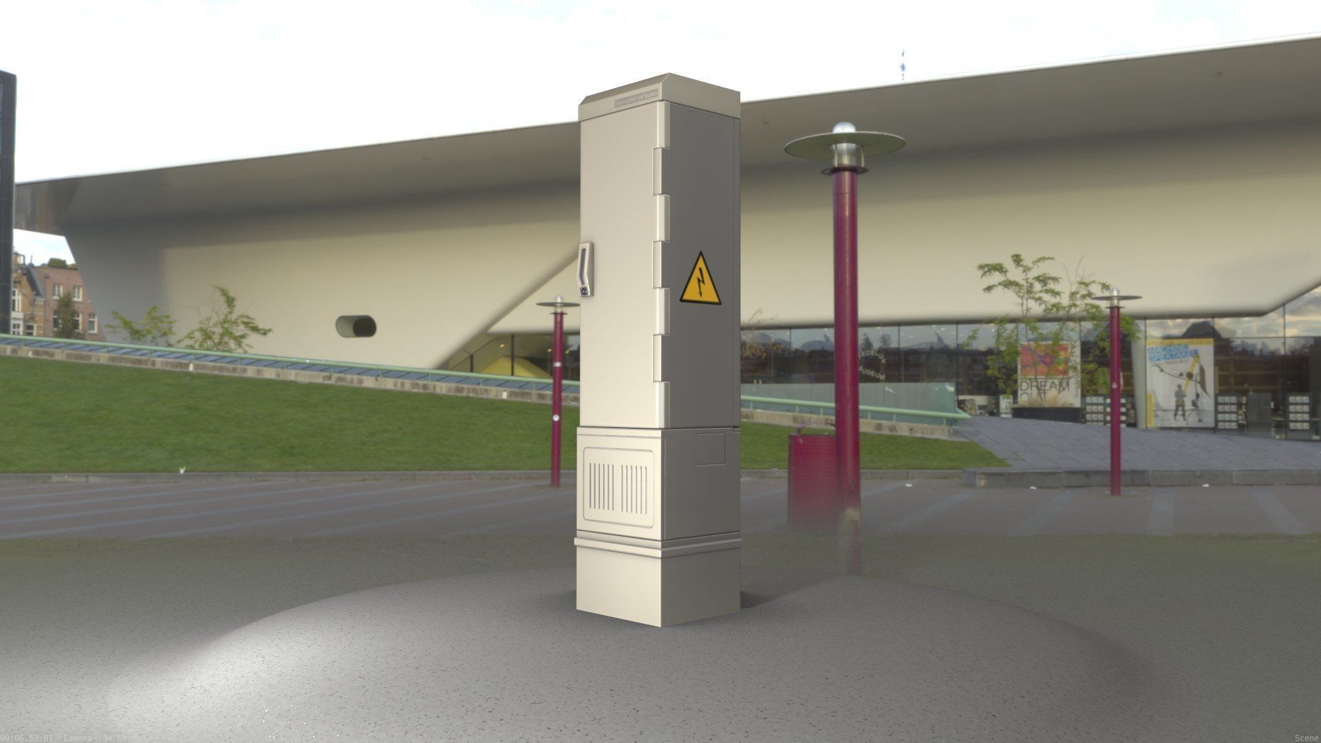 Electrical Distribution Cabinet 99 Low-poly 3D model_90