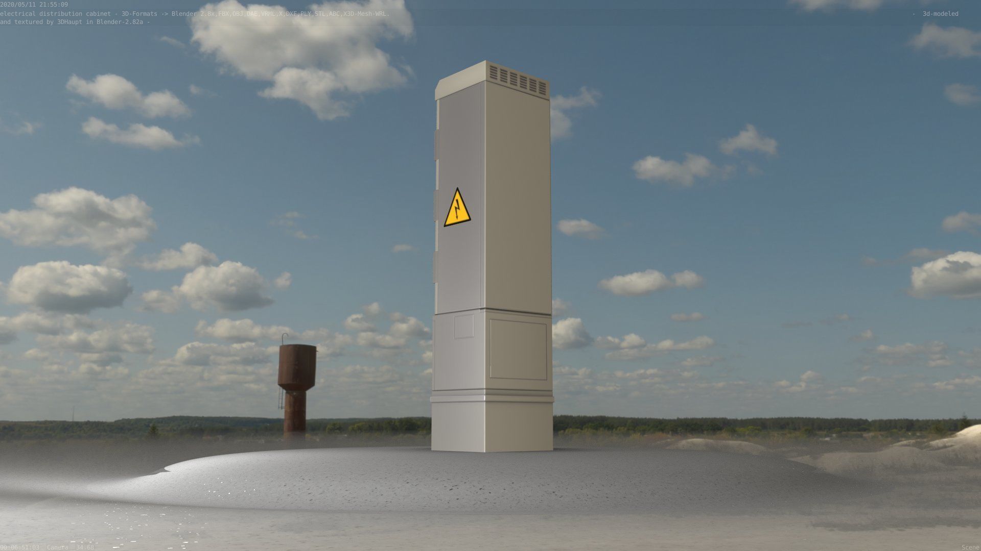 Electrical Distribution Cabinet 99 Low-poly 3D model_68