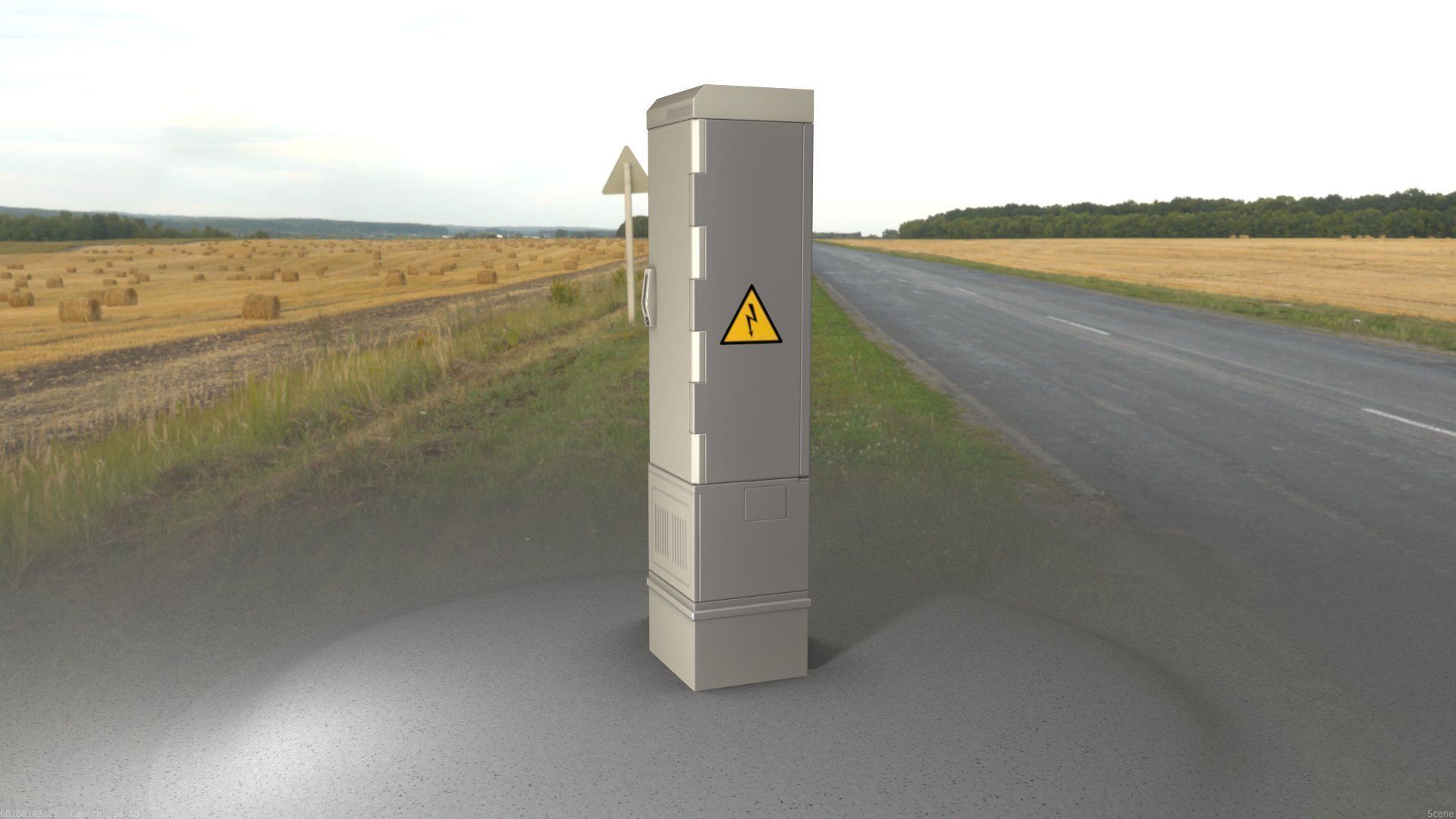 Electrical Distribution Cabinet 99 Low-poly 3D model_13