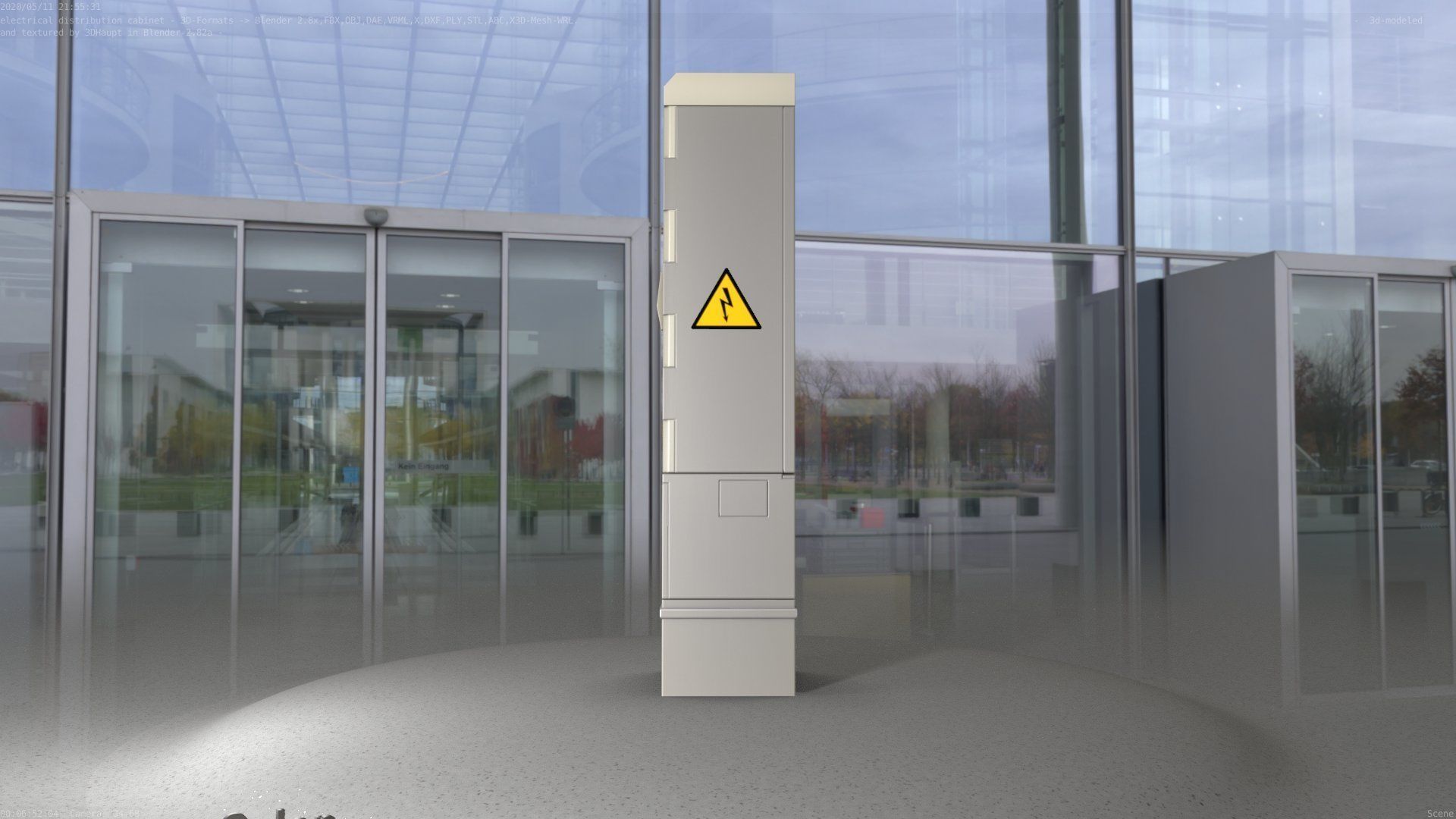 Electrical Distribution Cabinet 99 Low-poly 3D model_93