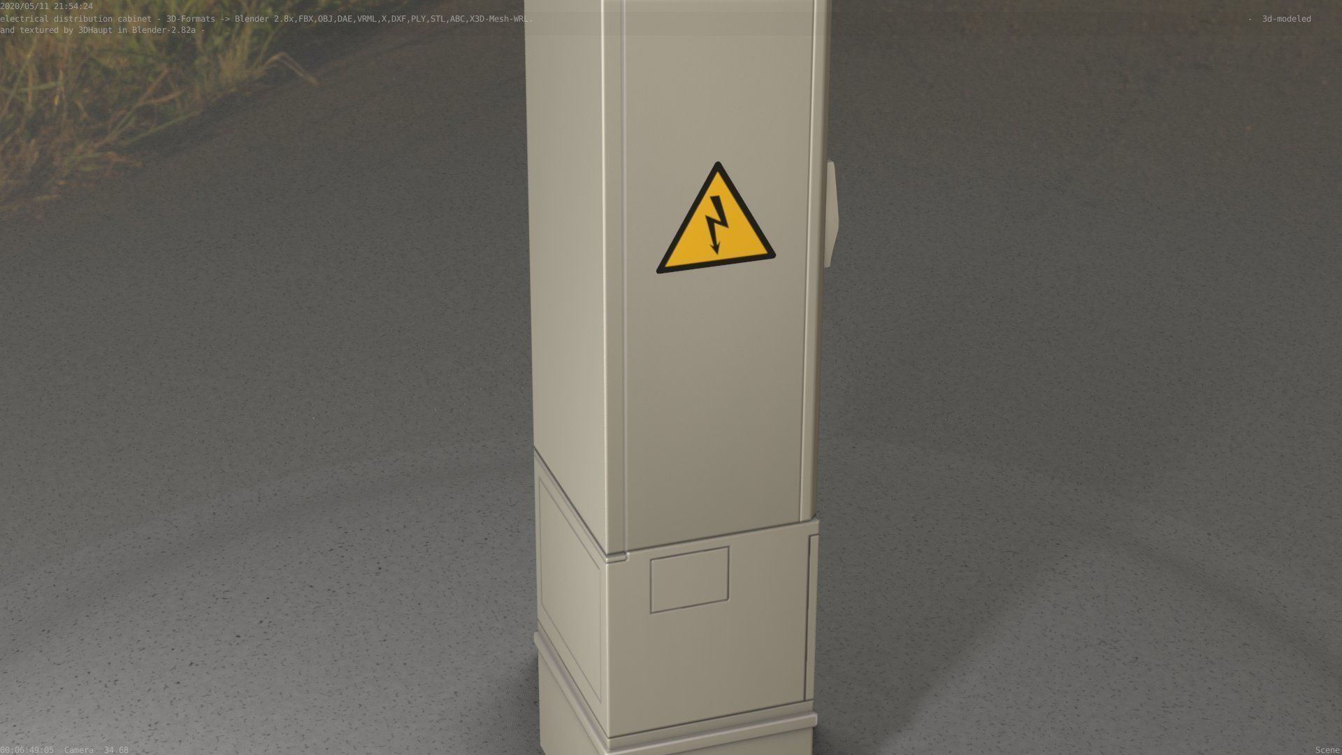 Electrical Distribution Cabinet 99 Low-poly 3D model_22