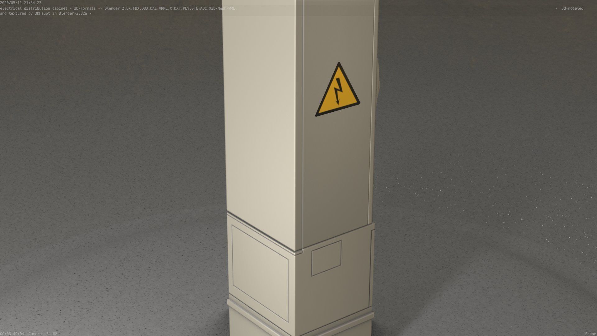Electrical Distribution Cabinet 99 Low-poly 3D model_21