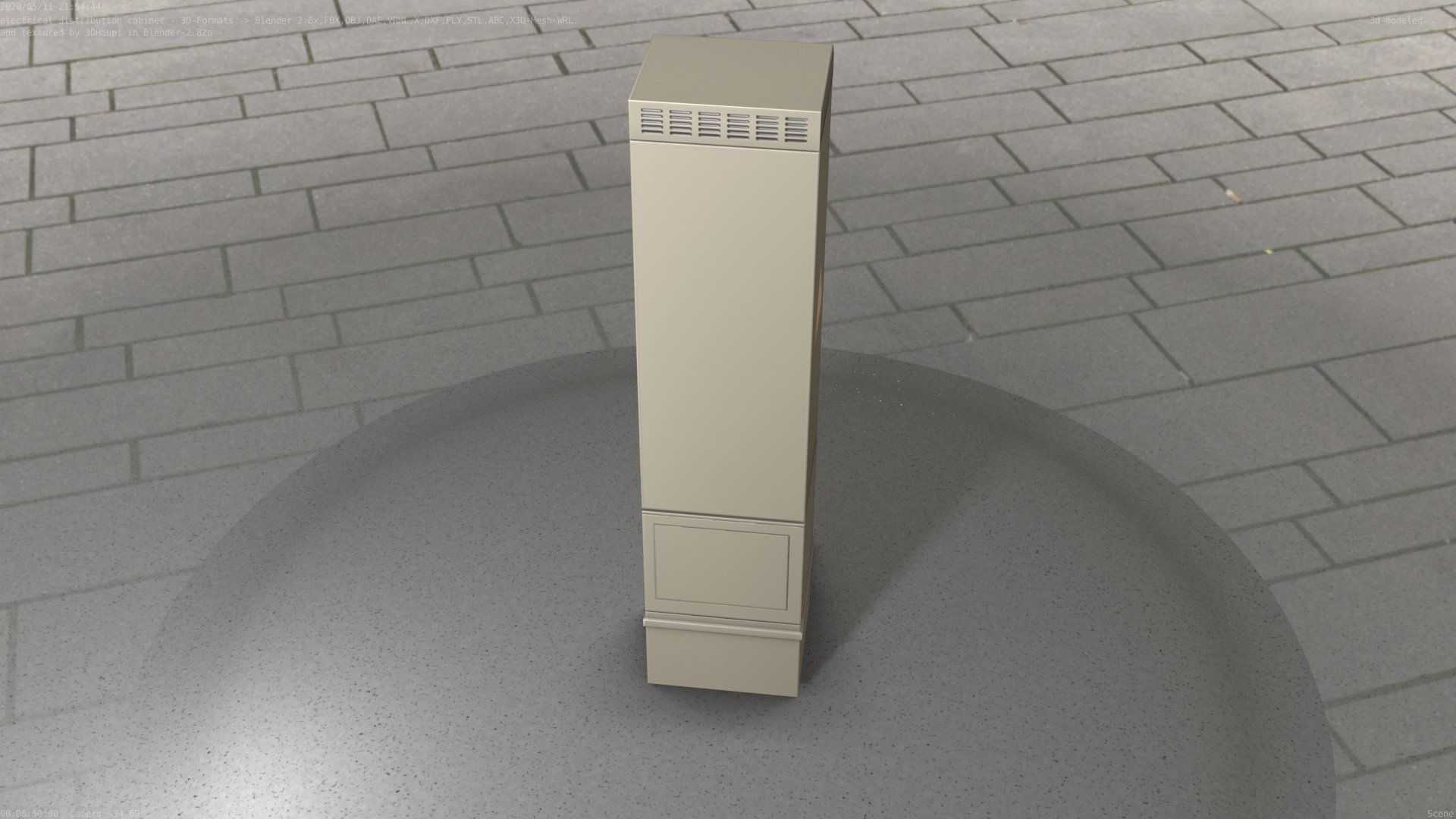 Electrical Distribution Cabinet 99 Low-poly 3D model_41