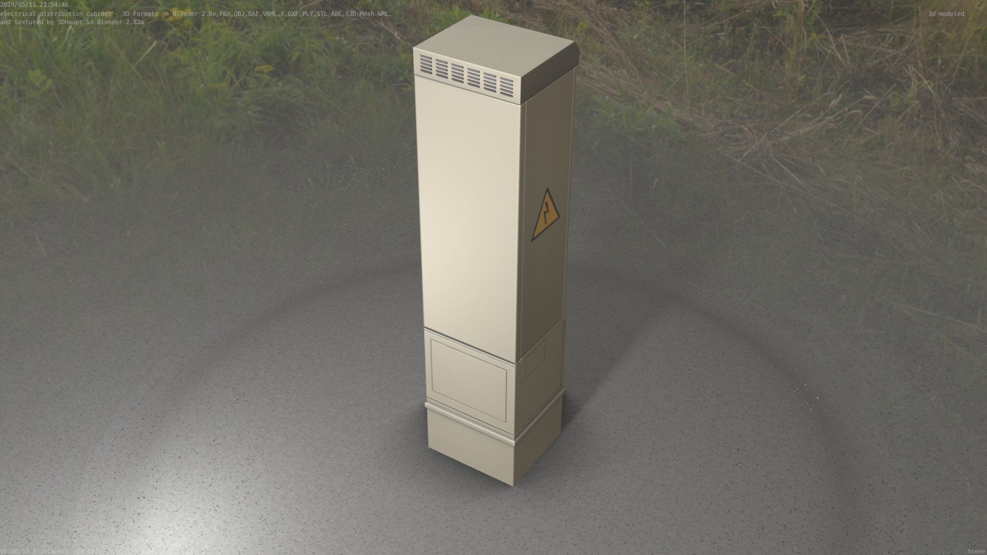 Electrical Distribution Cabinet 99 Low-poly 3D model_43