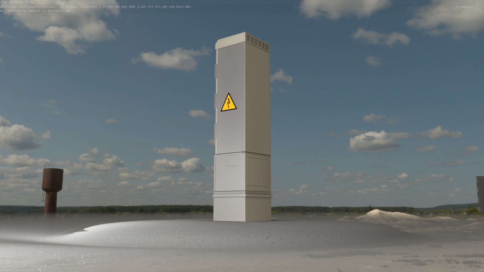 Electrical Distribution Cabinet 99 Low-poly 3D model_67