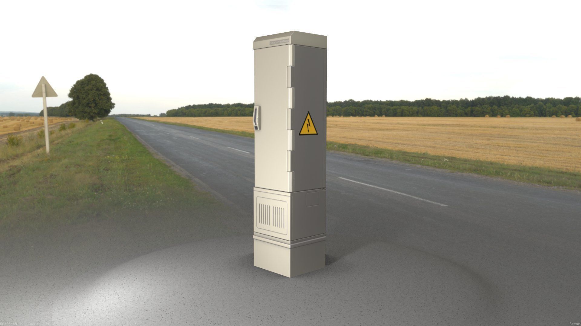 Electrical Distribution Cabinet 99 Low-poly 3D model_12