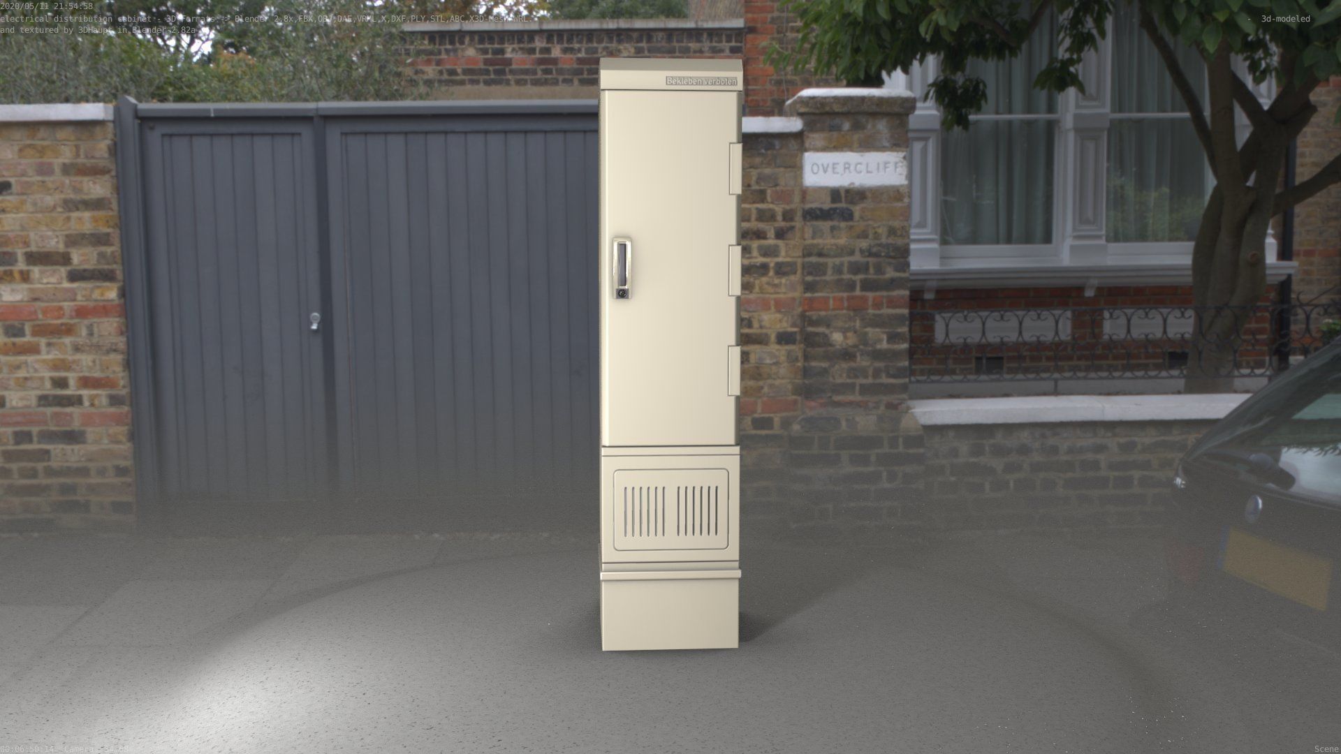 Electrical Distribution Cabinet 99 Low-poly 3D model_55