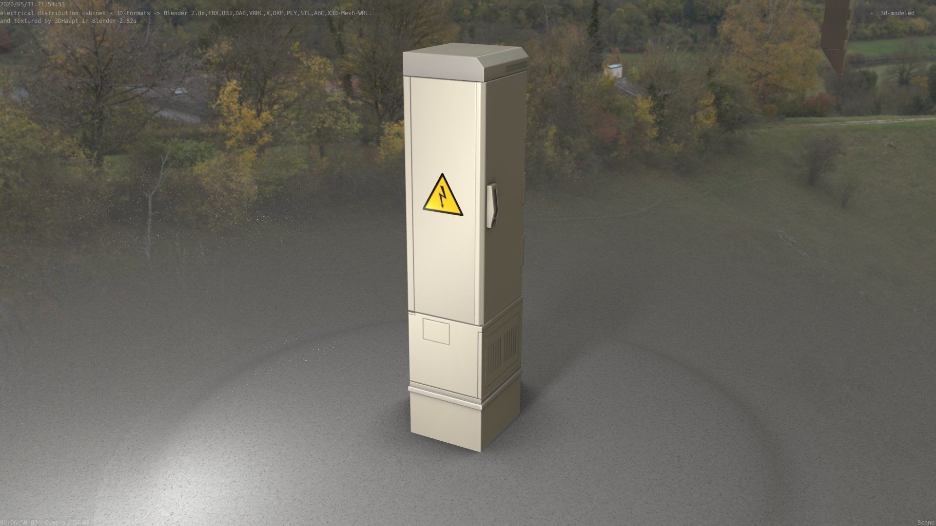 Electrical Distribution Cabinet 99 Low-poly 3D model_50