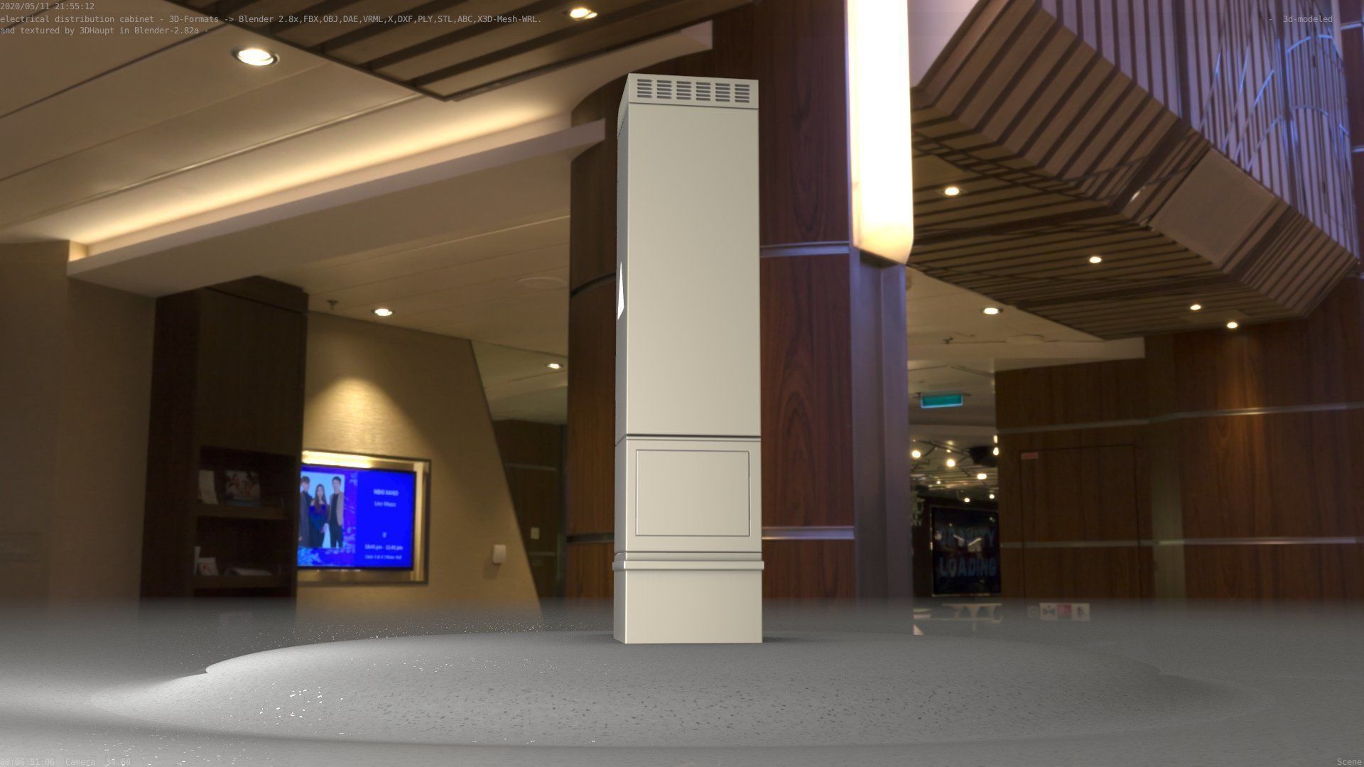 Electrical Distribution Cabinet 99 Low-poly 3D model_71