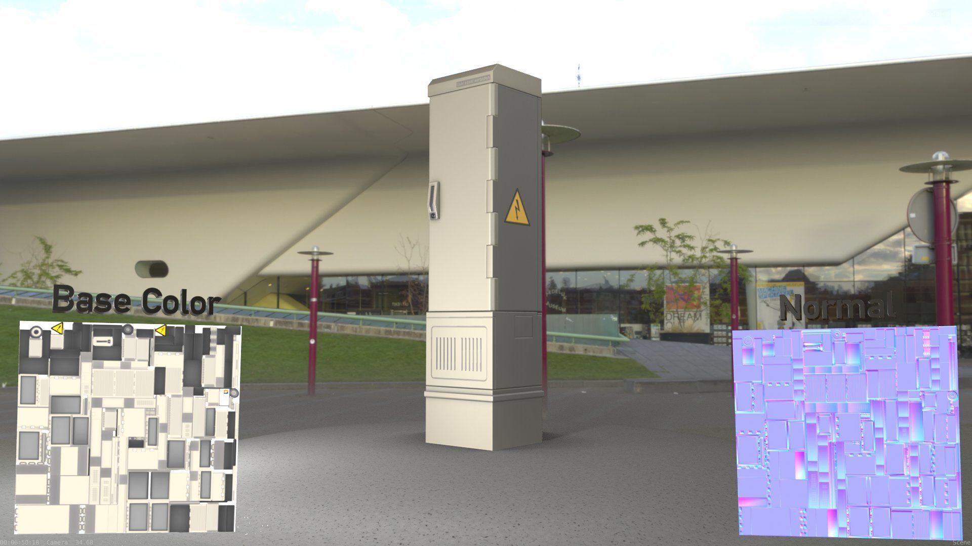 Electrical Distribution Cabinet 99 Low-poly 3D model_59