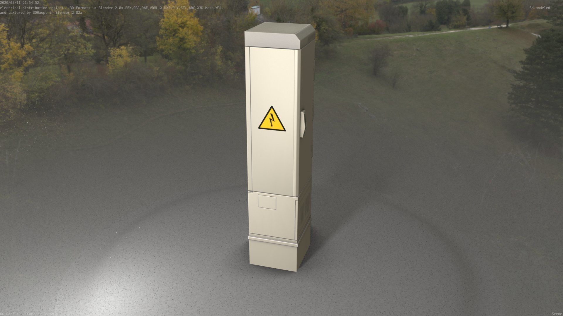 Electrical Distribution Cabinet 99 Low-poly 3D model_49