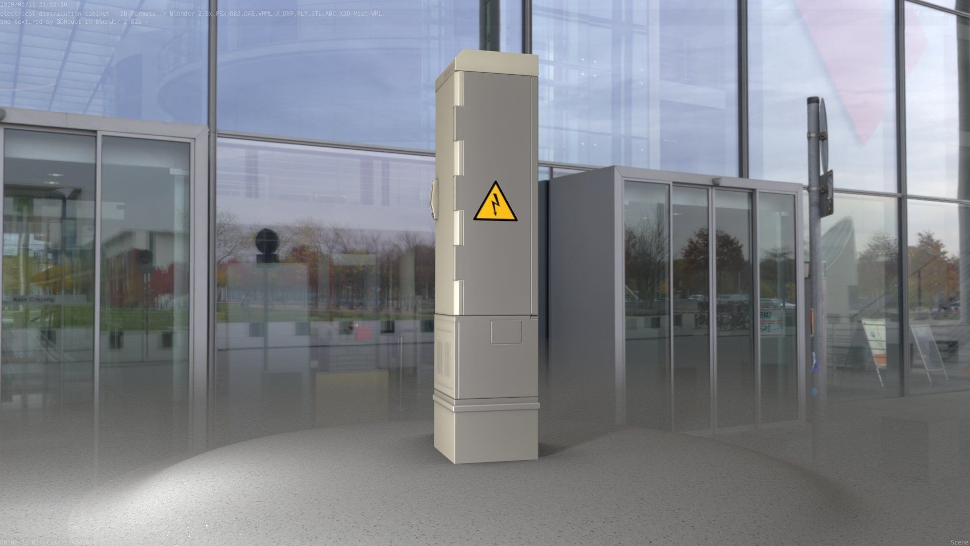 Electrical Distribution Cabinet 99 Low-poly 3D model_92