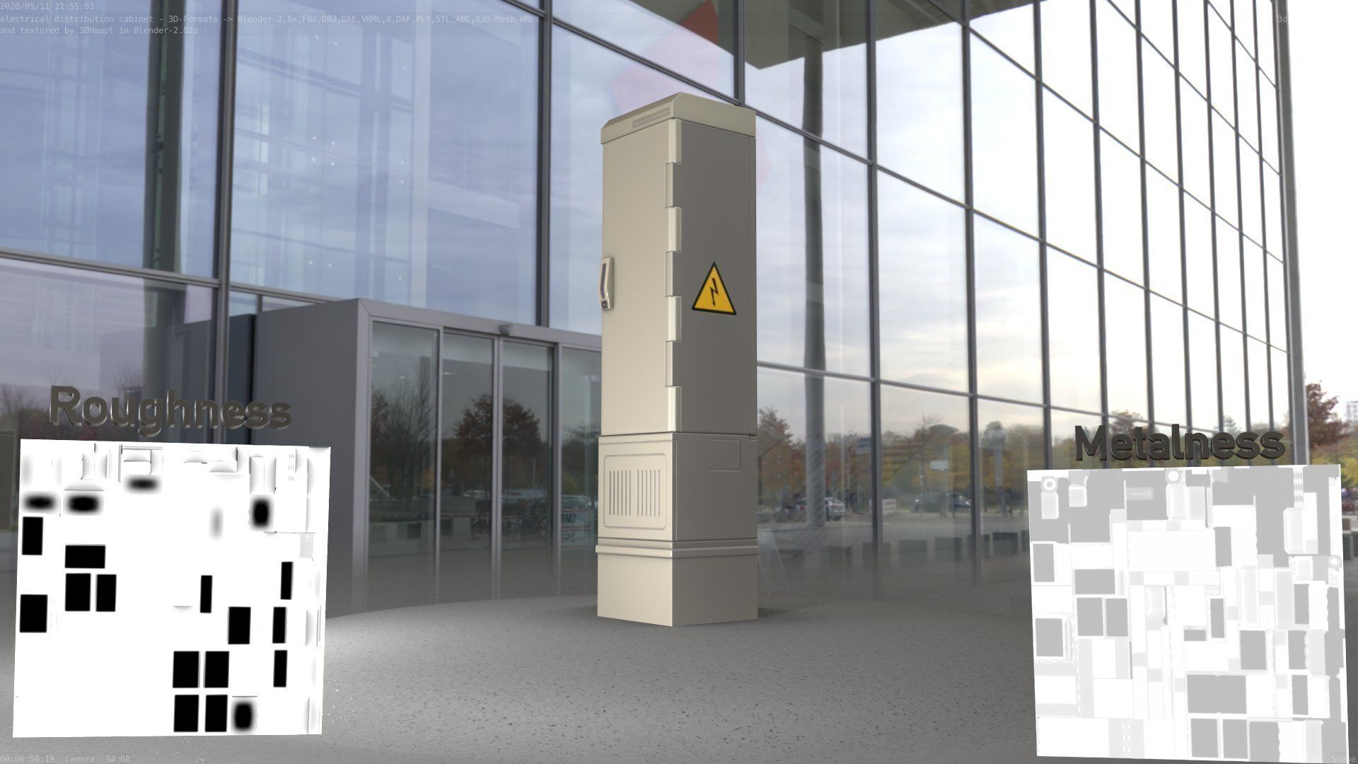 Electrical Distribution Cabinet 99 Low-poly 3D model_60