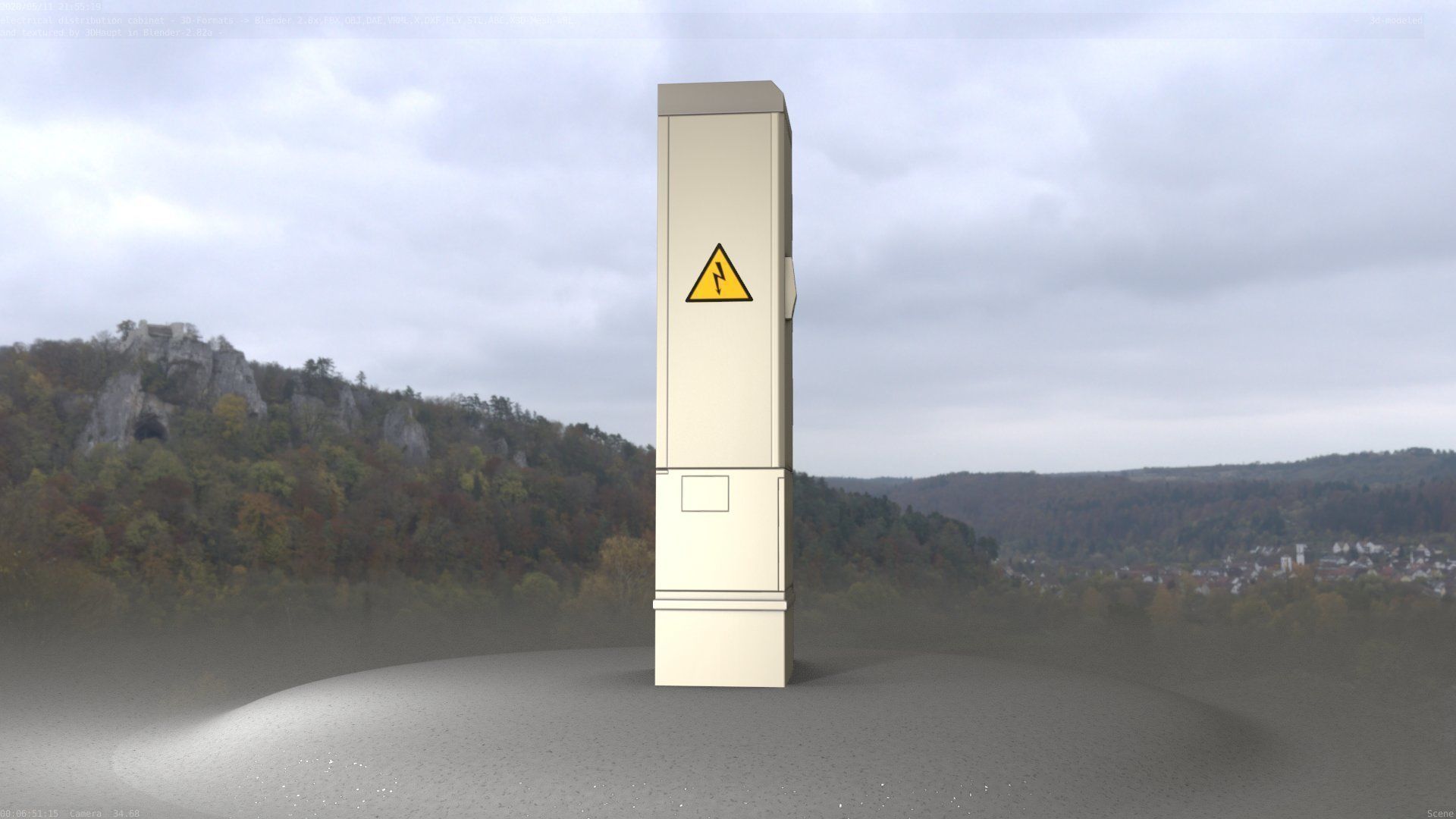 Electrical Distribution Cabinet 99 Low-poly 3D model_80